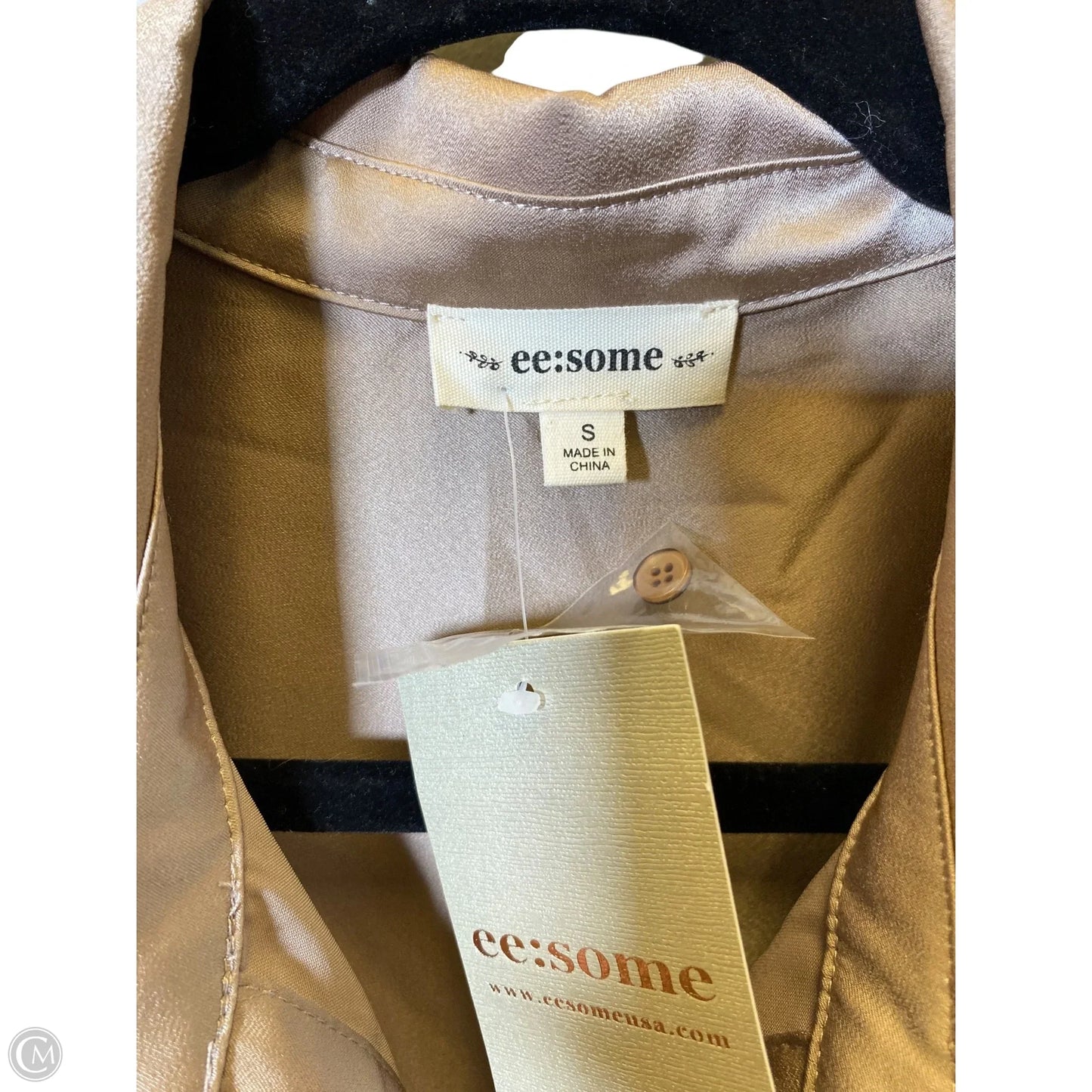 Top Long Sleeve By Ee Some In Beige, Size: S