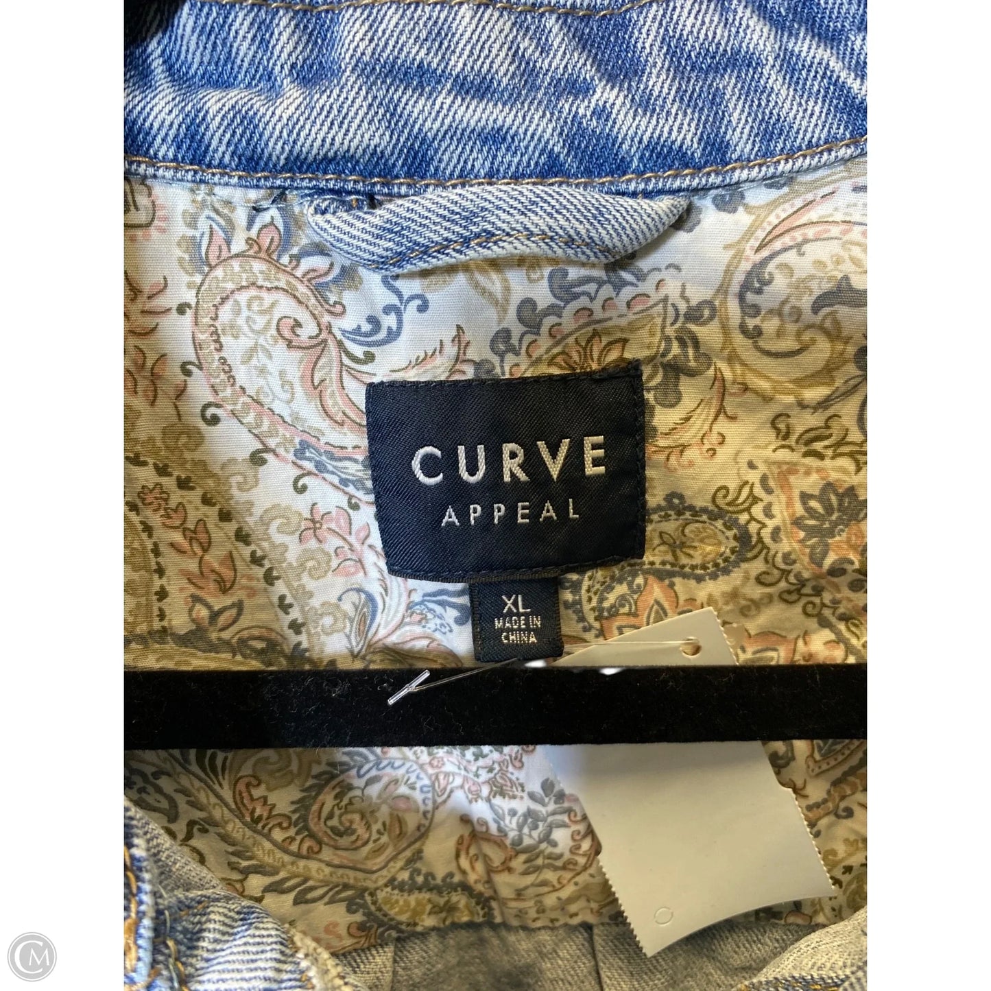 Jacket Denim By Curve Appeal In Blue Denim, Size: Xl