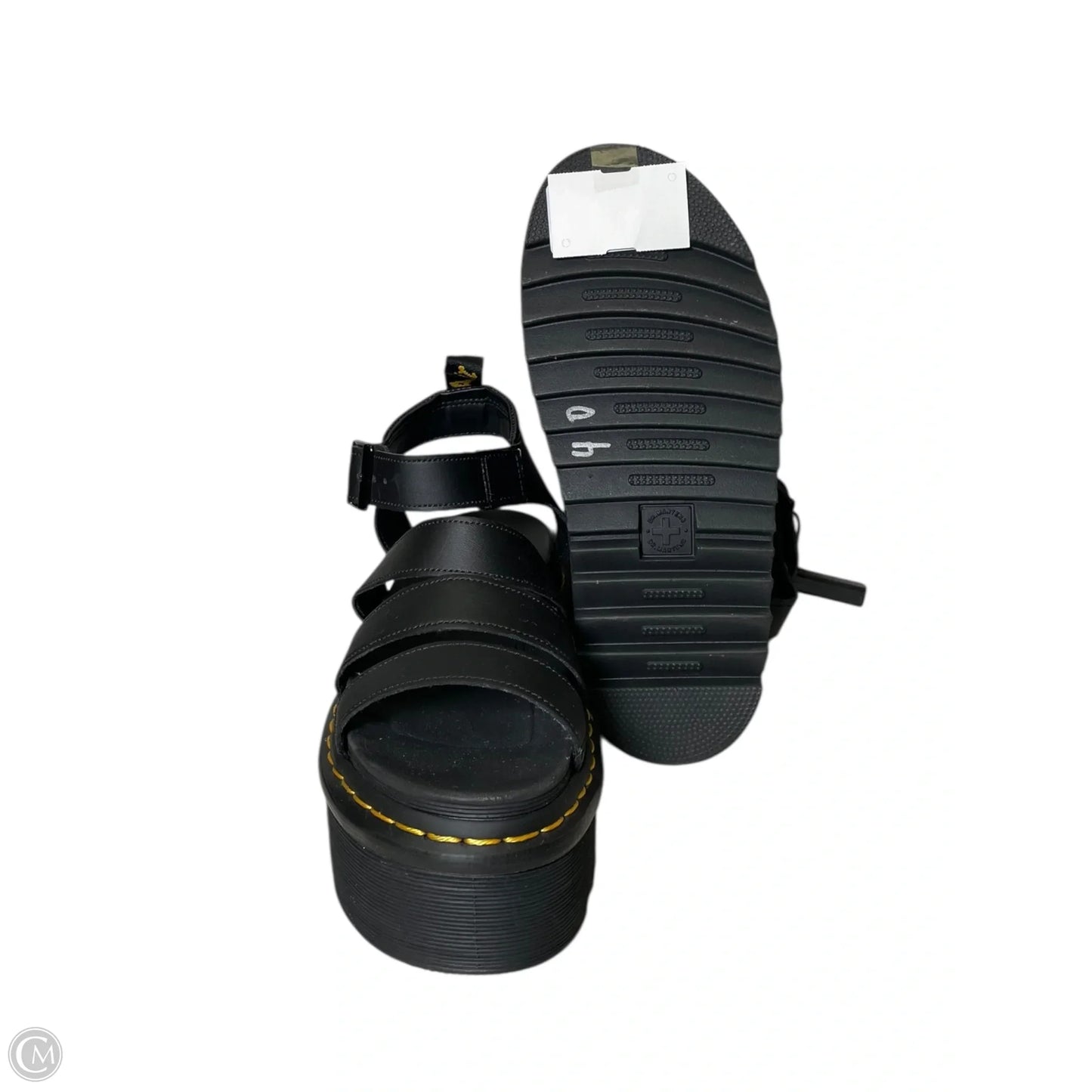 Sandals Heels Platform By Dr Martens In Black, Size: 8