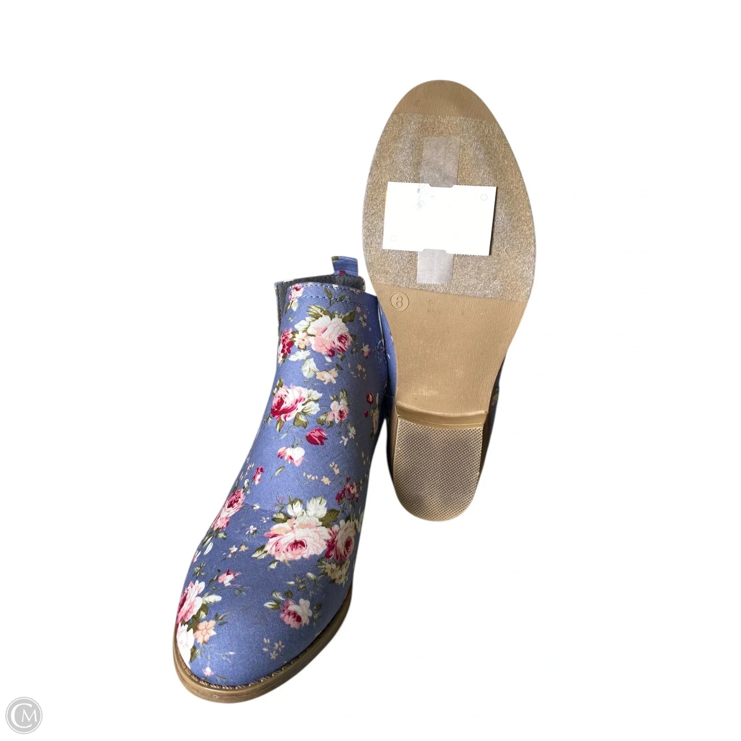 Boots Ankle Heels By Clothes Mentor In Floral Print, Size: 8