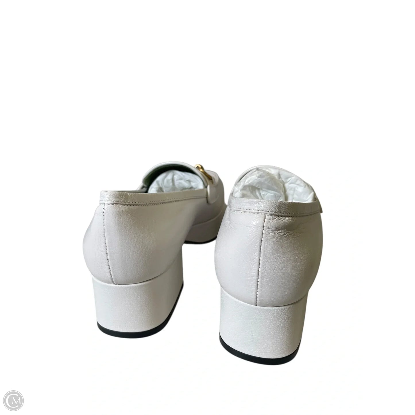 Shoes Luxury Designer By Gucci In White, Size: 5.5