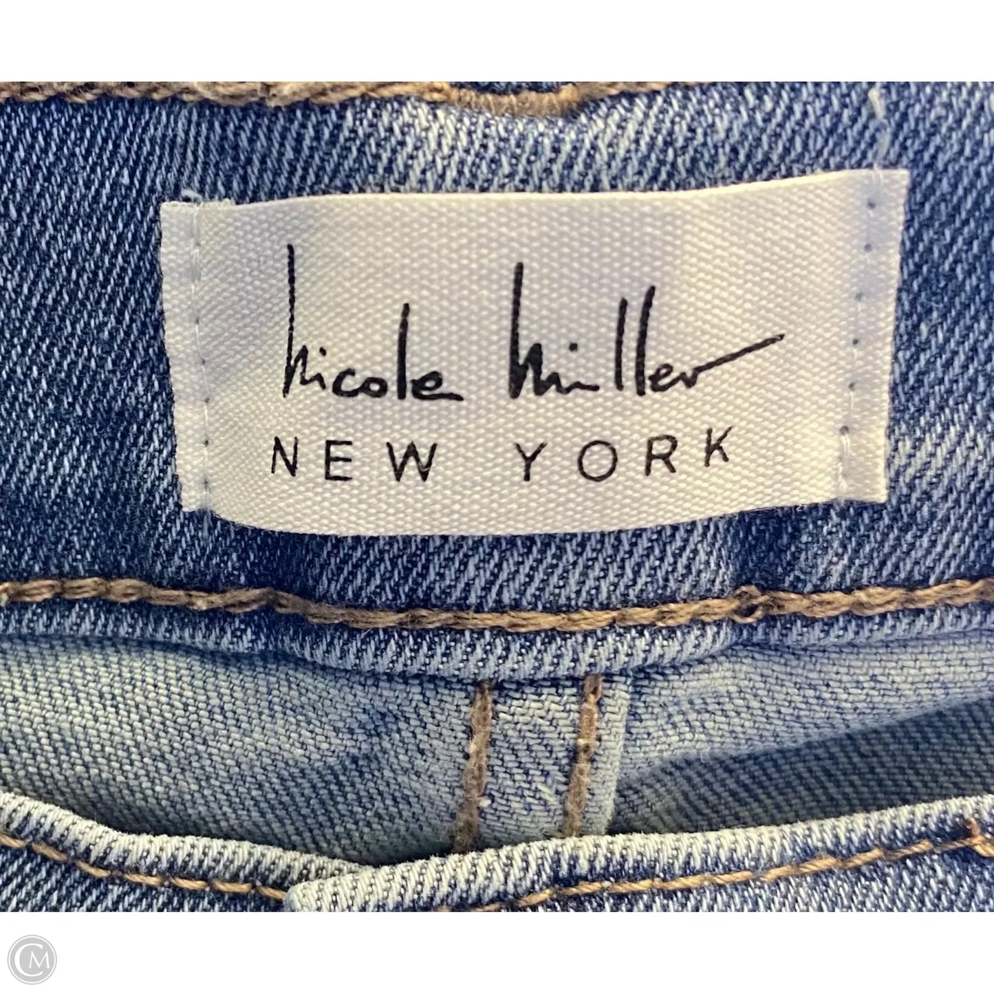 Jeans Skinny By Nicole Miller In Blue Denim, Size: 14