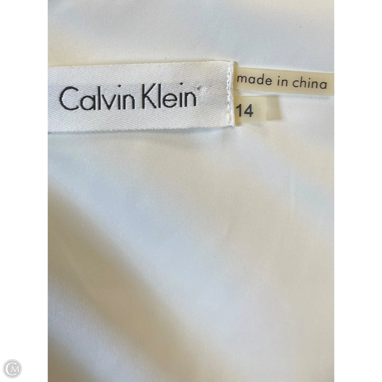 Dress Casual Midi By Calvin Klein In Cream, Size: 14