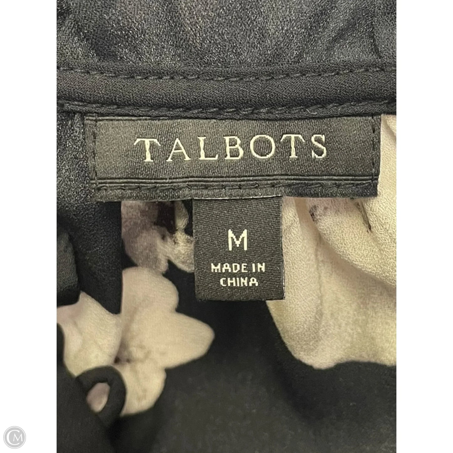 Top Sleeveless By Talbots In Black & Tan, Size: M