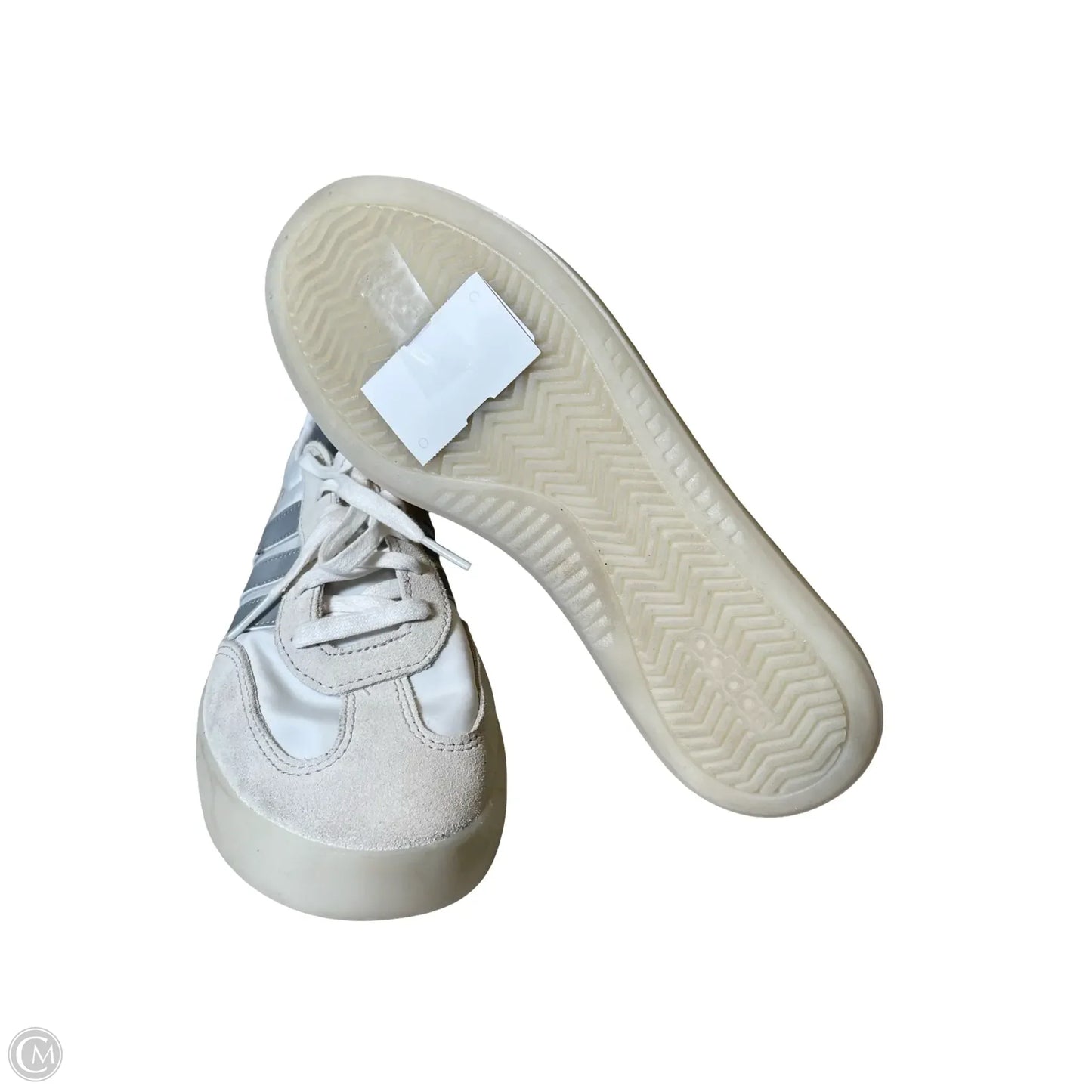 Shoes Sneakers By Adidas In Grey & White, Size: 8