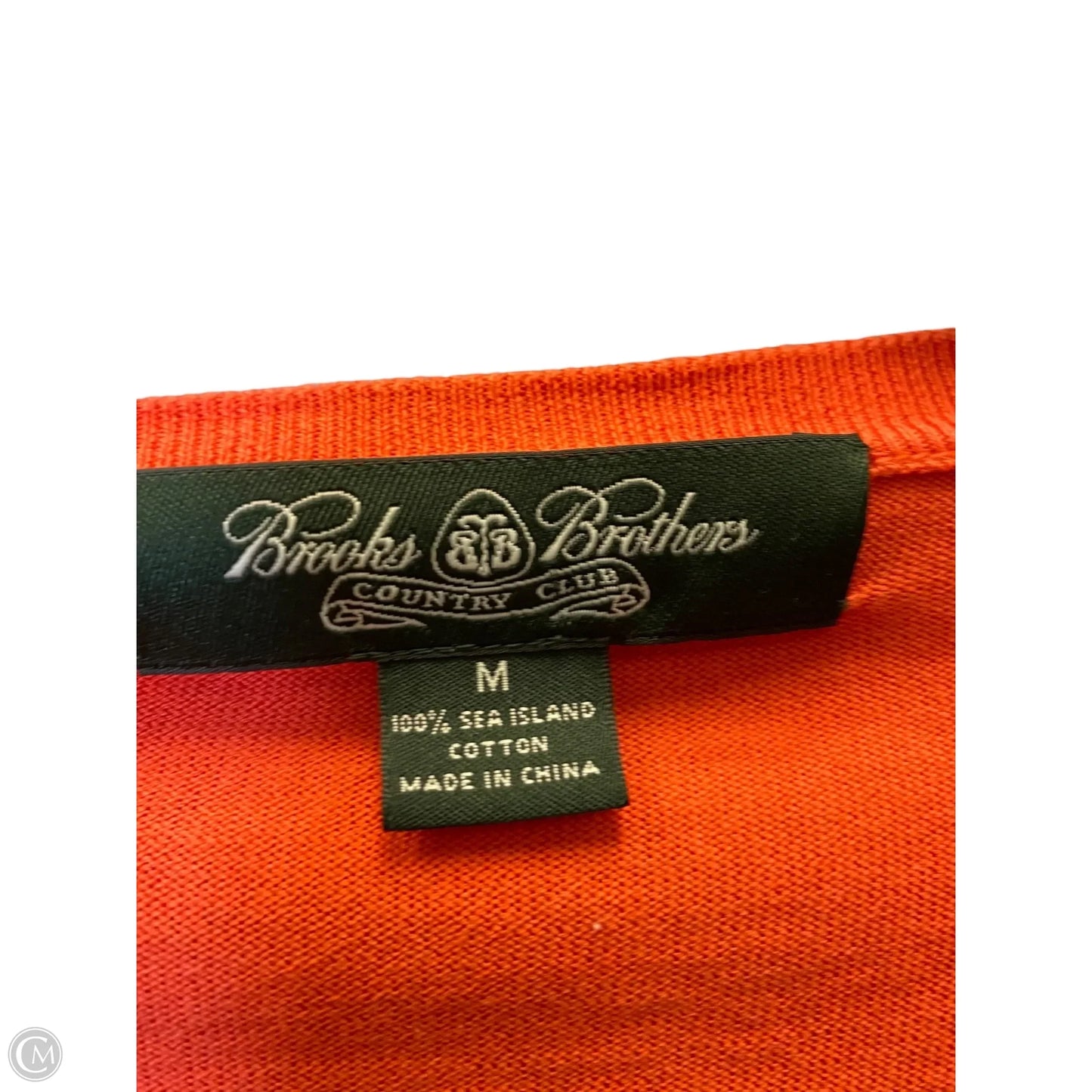 Top Long Sleeve By Brooks Brothers In Orange, Size: M