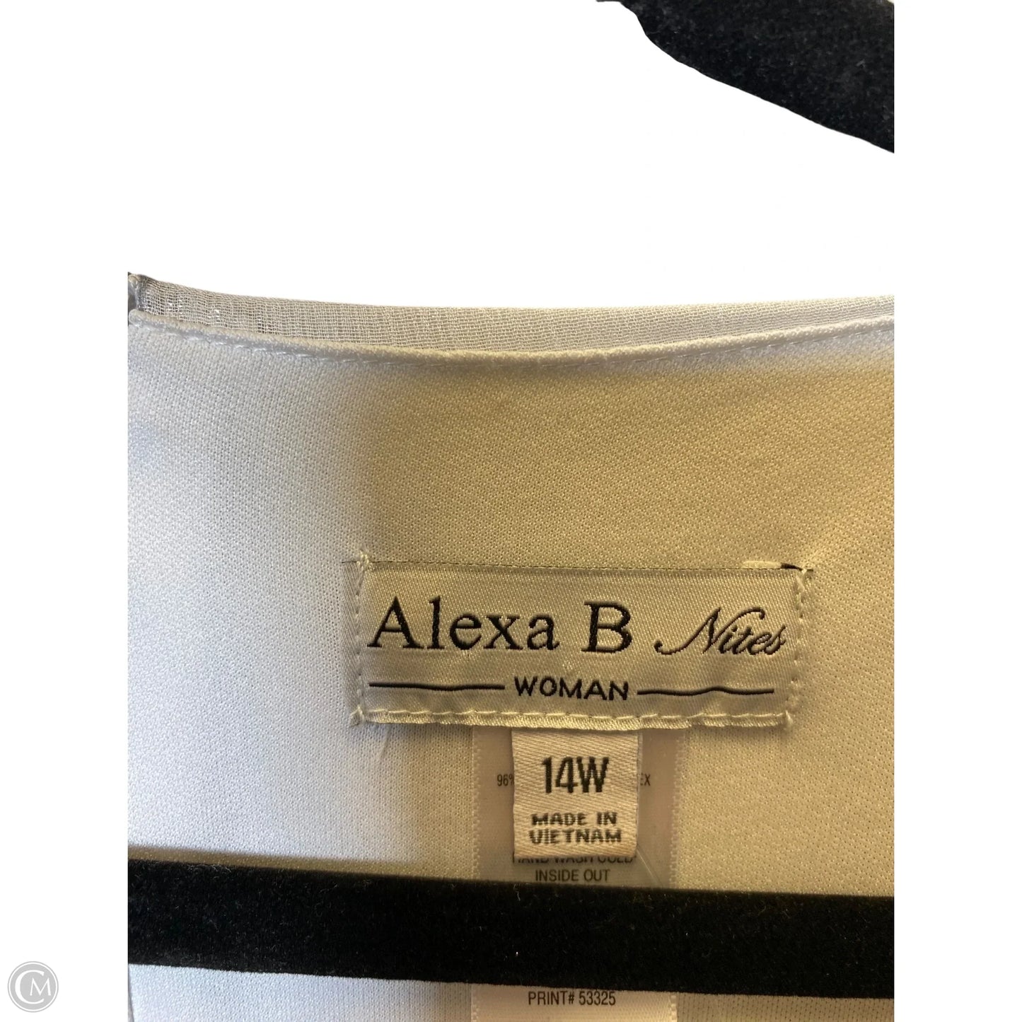 Jumpsuit By Clothes Mentor In Black & White, Size: 14