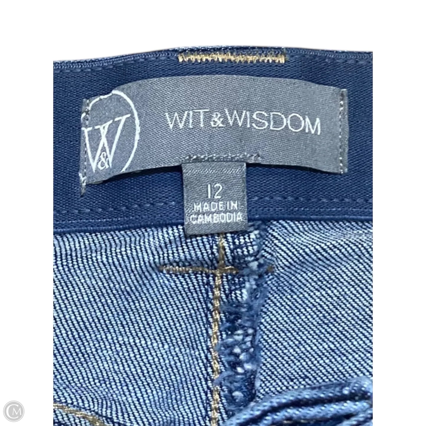 Jeans Straight By Wit & Wisdom In Blue, Size: 12