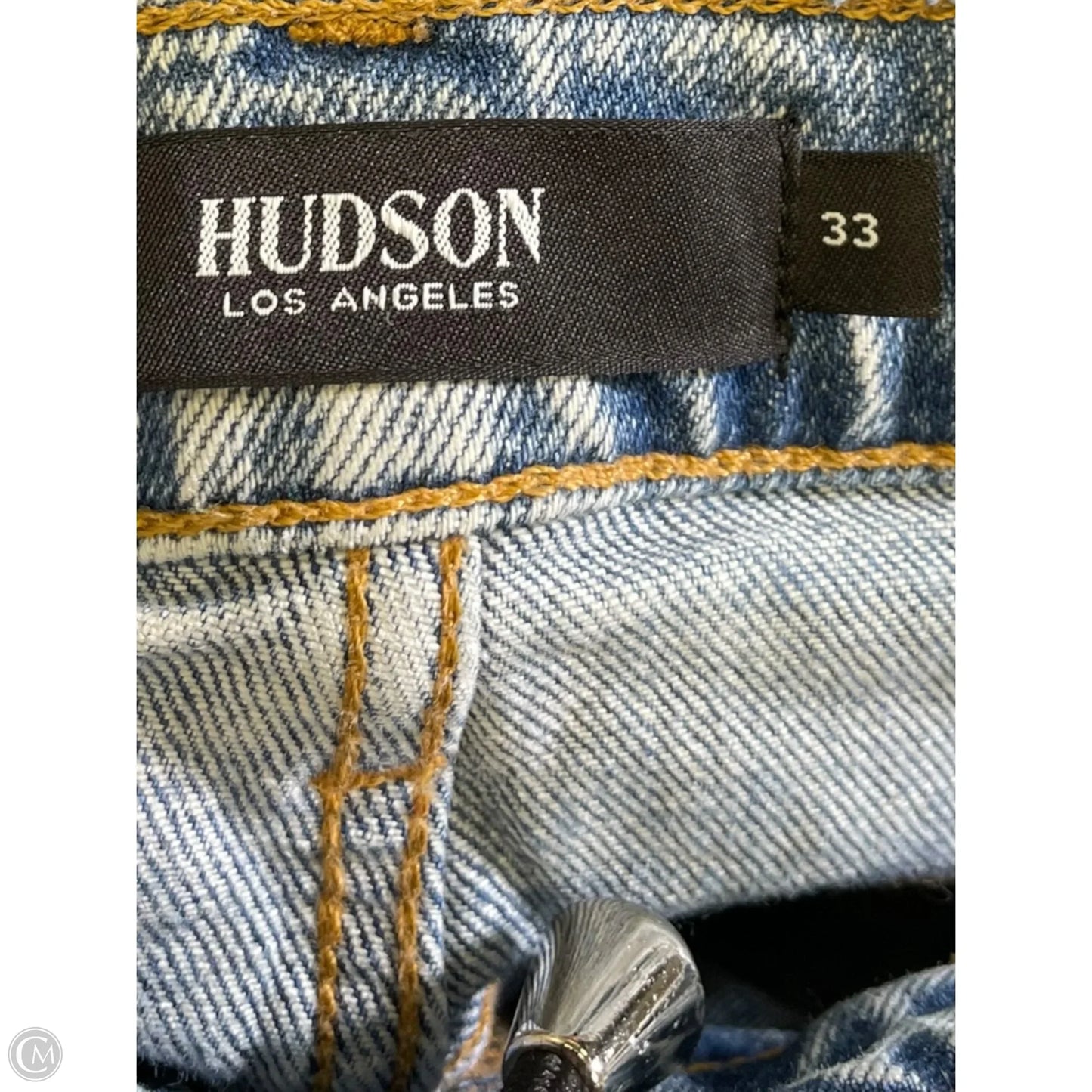 Jeans Wide Leg By Hudson In Blue Denim, Size: 16