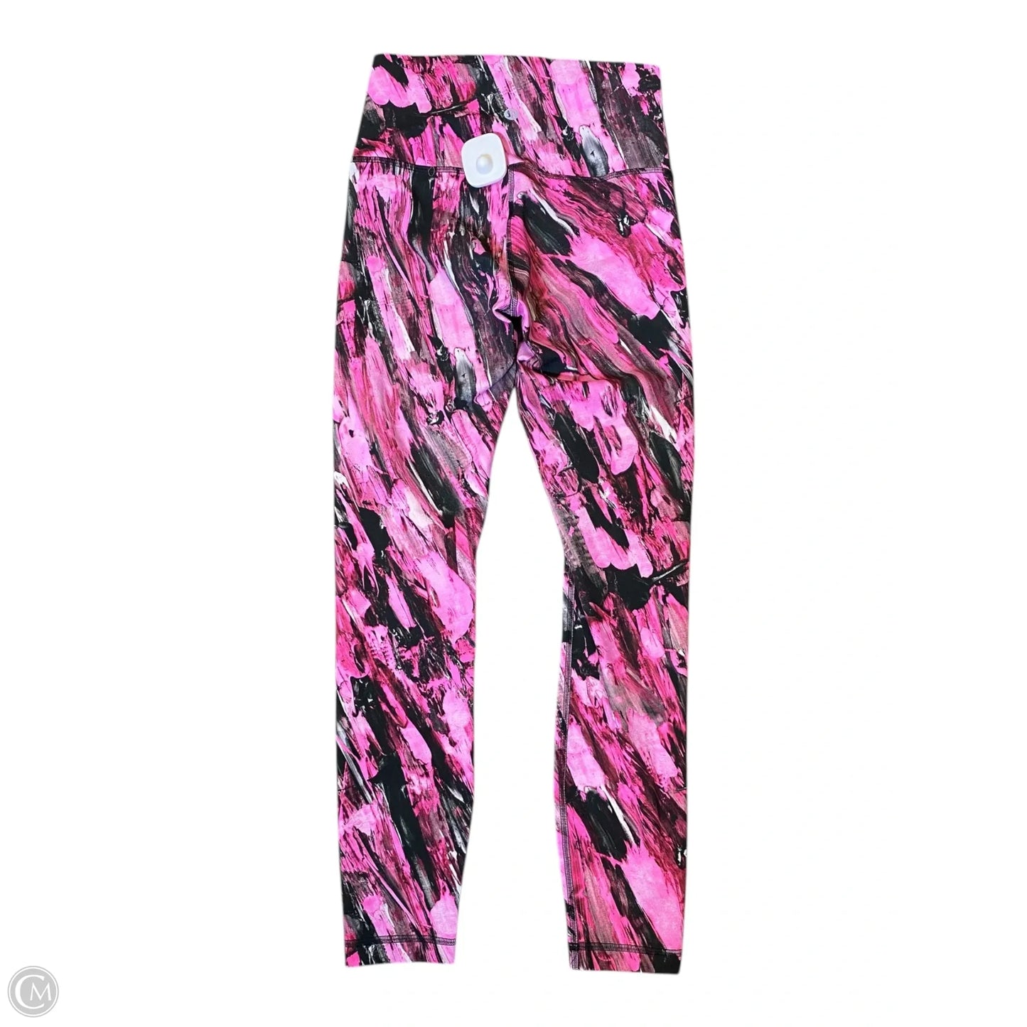Athletic Leggings By Lululemon In Black & Pink, Size: S