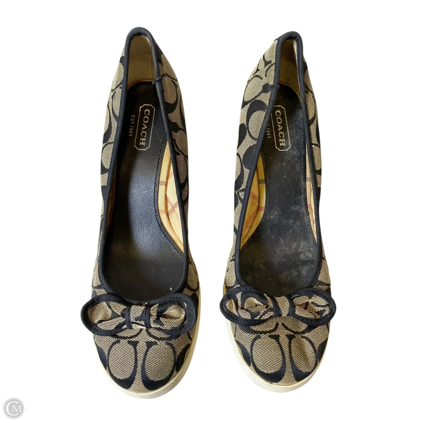 Shoes Designer By Coach In Black & Cream, Size: 10