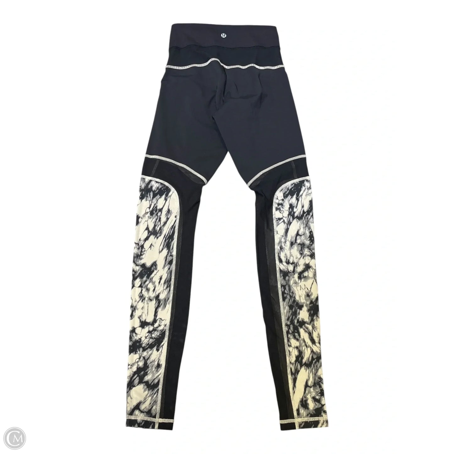 Athletic Leggings By Lululemon In Black & Cream, Size: 4