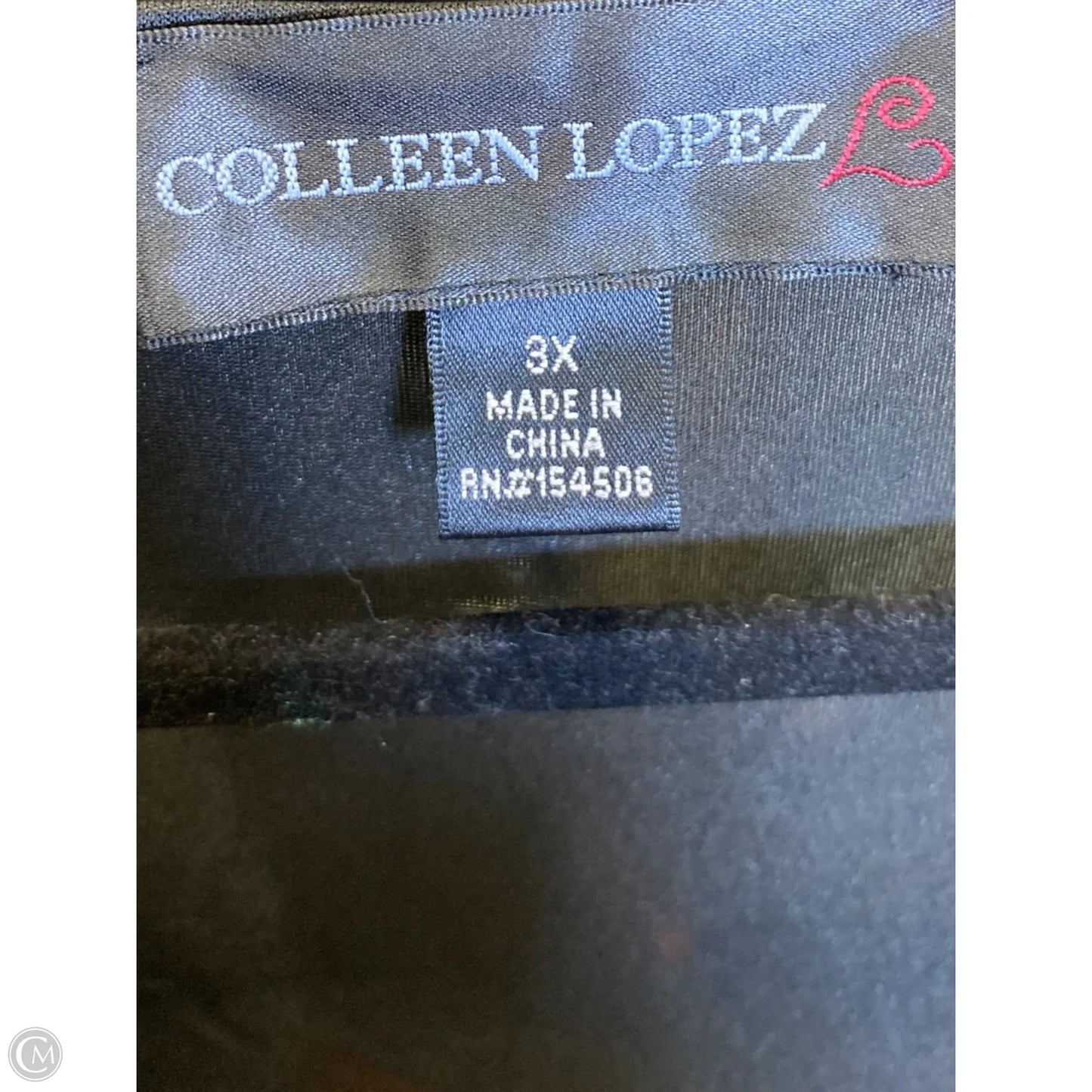 Top Long Sleeve By Colleen Lopez In Black, Size: 3x