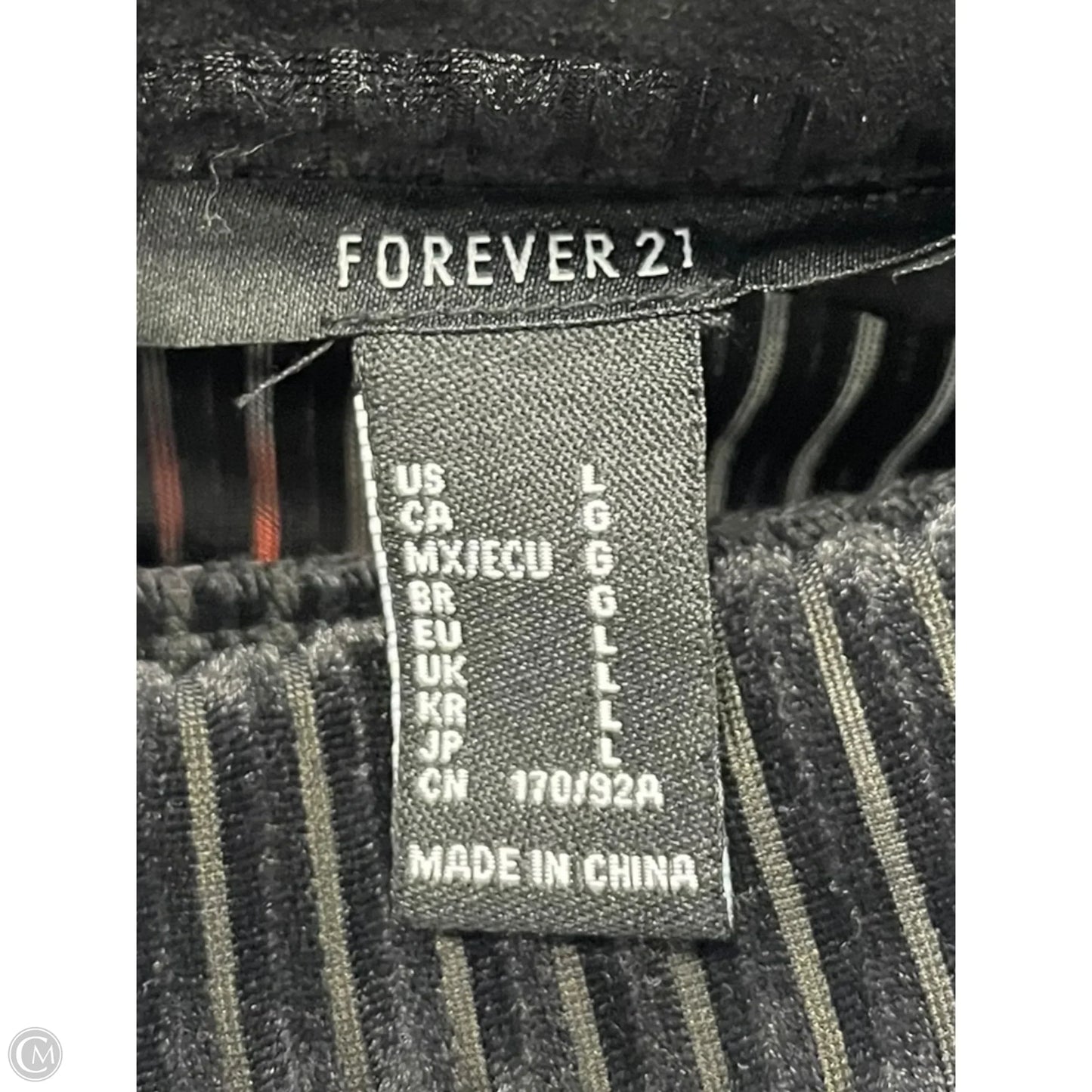 Top Long Sleeve By Forever 21 In Black, Size: L