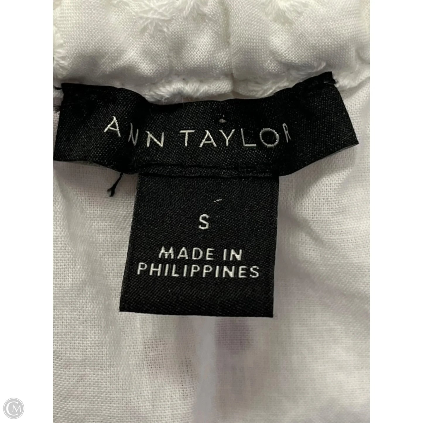 Top Long Sleeve By Ann Taylor In White, Size: S