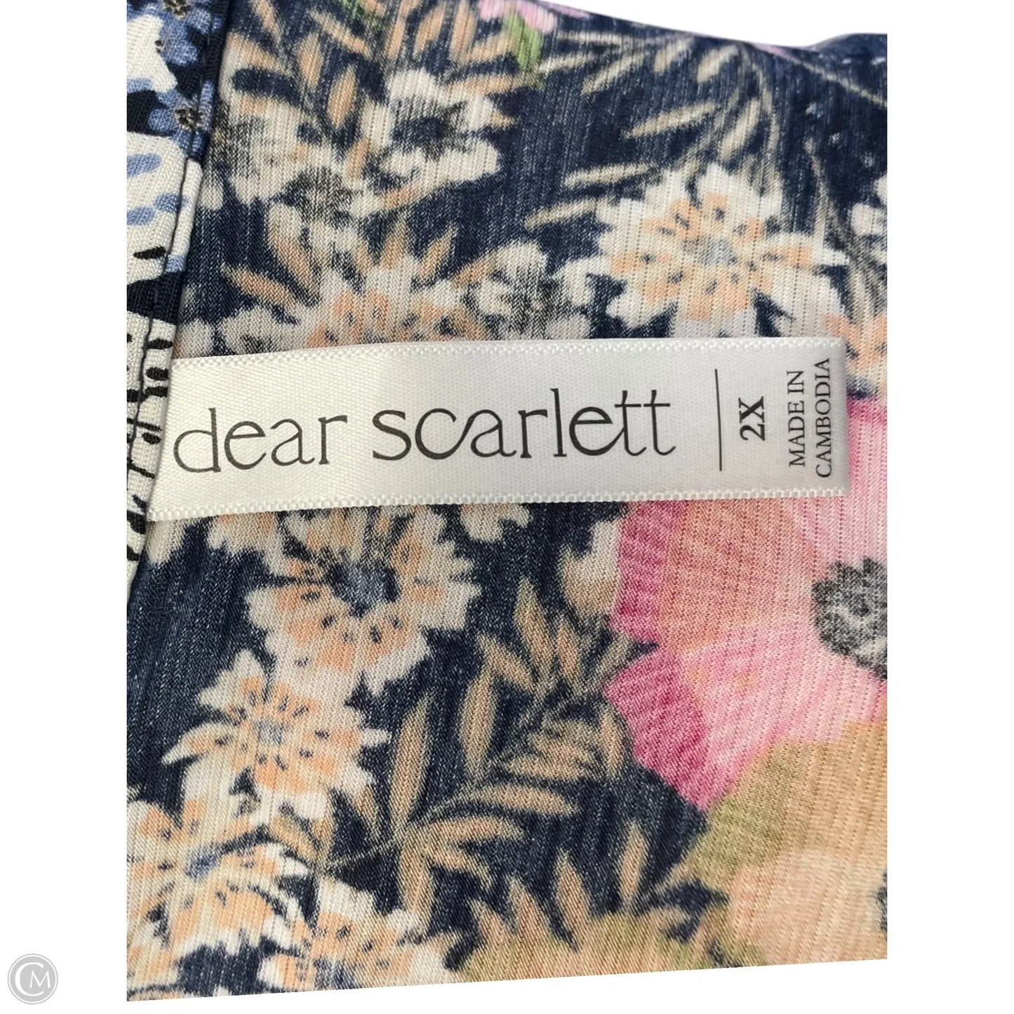Top Short Sleeve By Dear Scarlett In Floral Print, Size: 2x