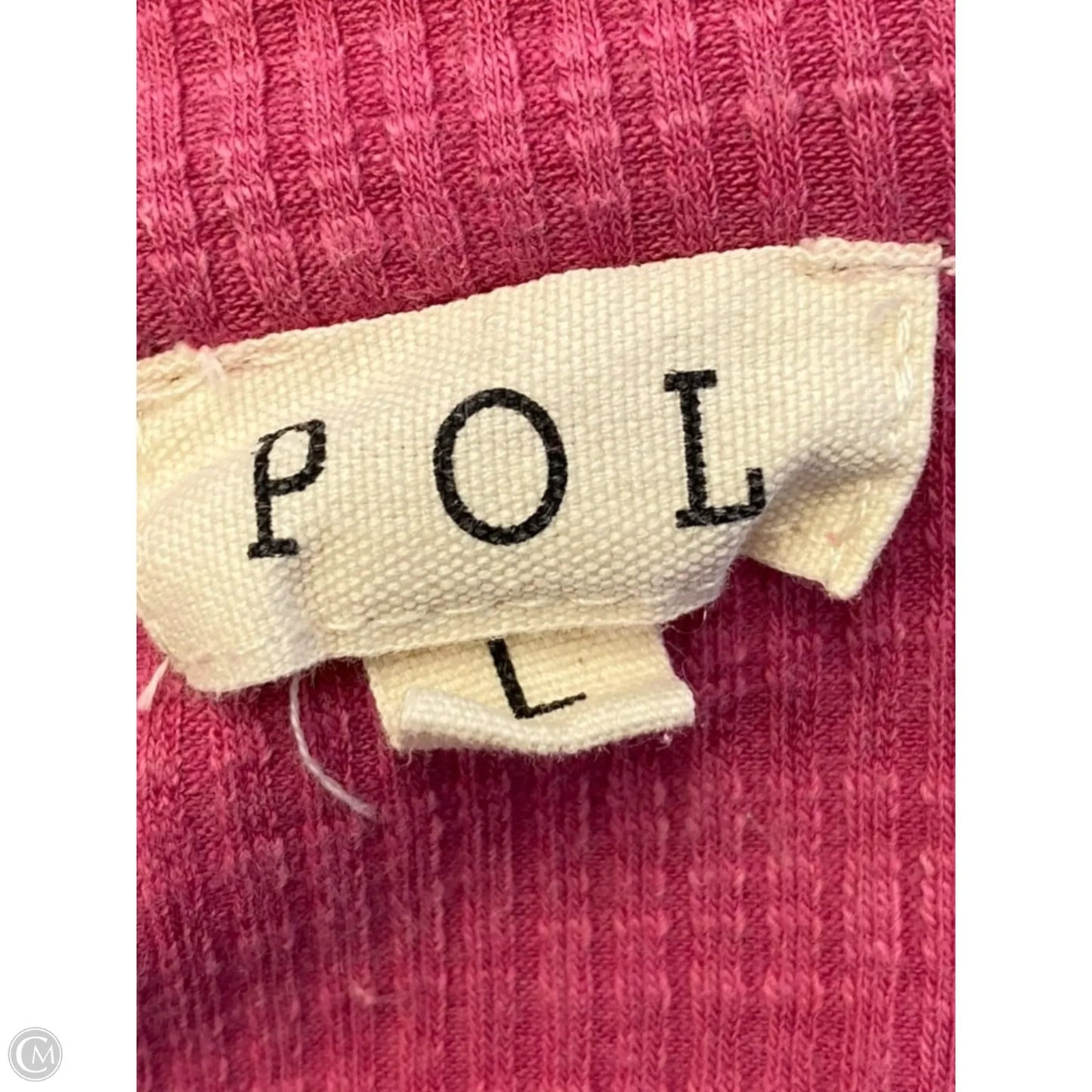 Top Long Sleeve By Pol In Pink, Size: L