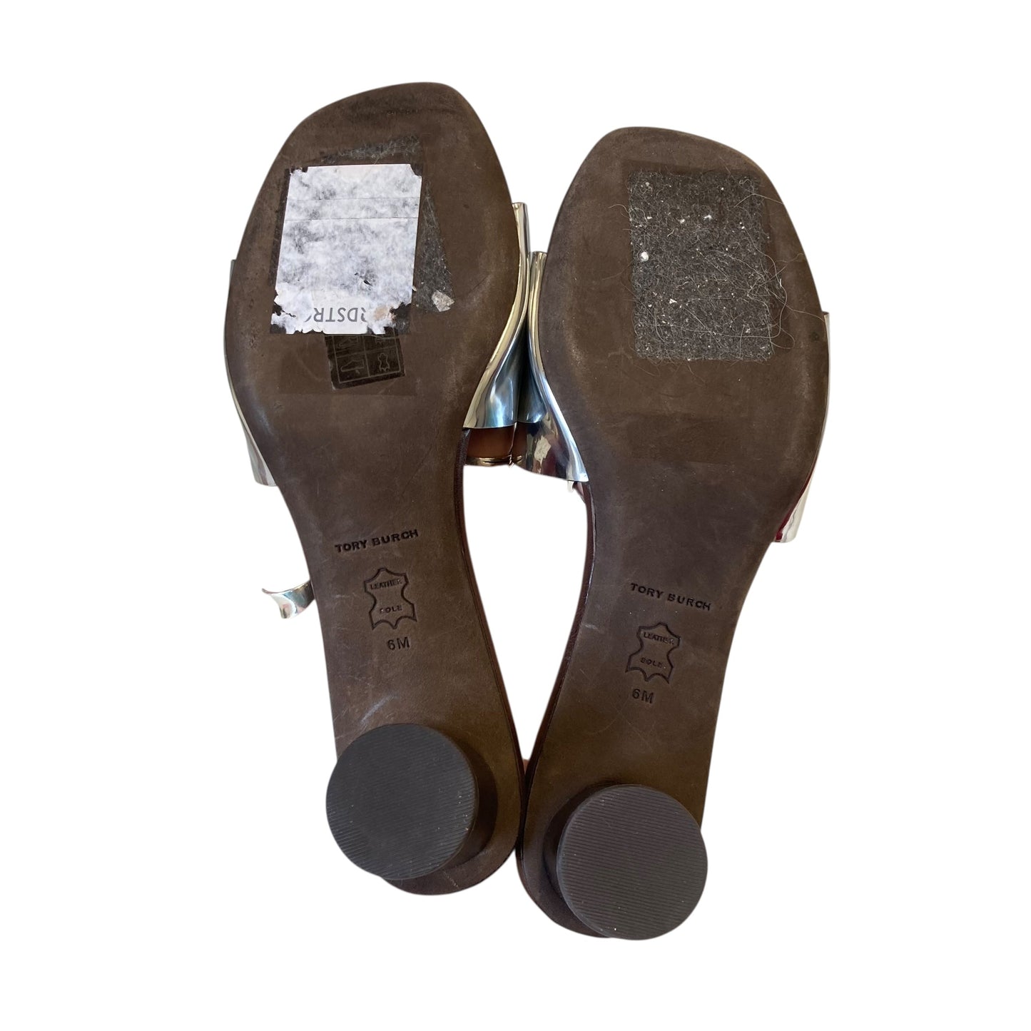 Sandals Designer By Tory Burch In Silver, Size:5