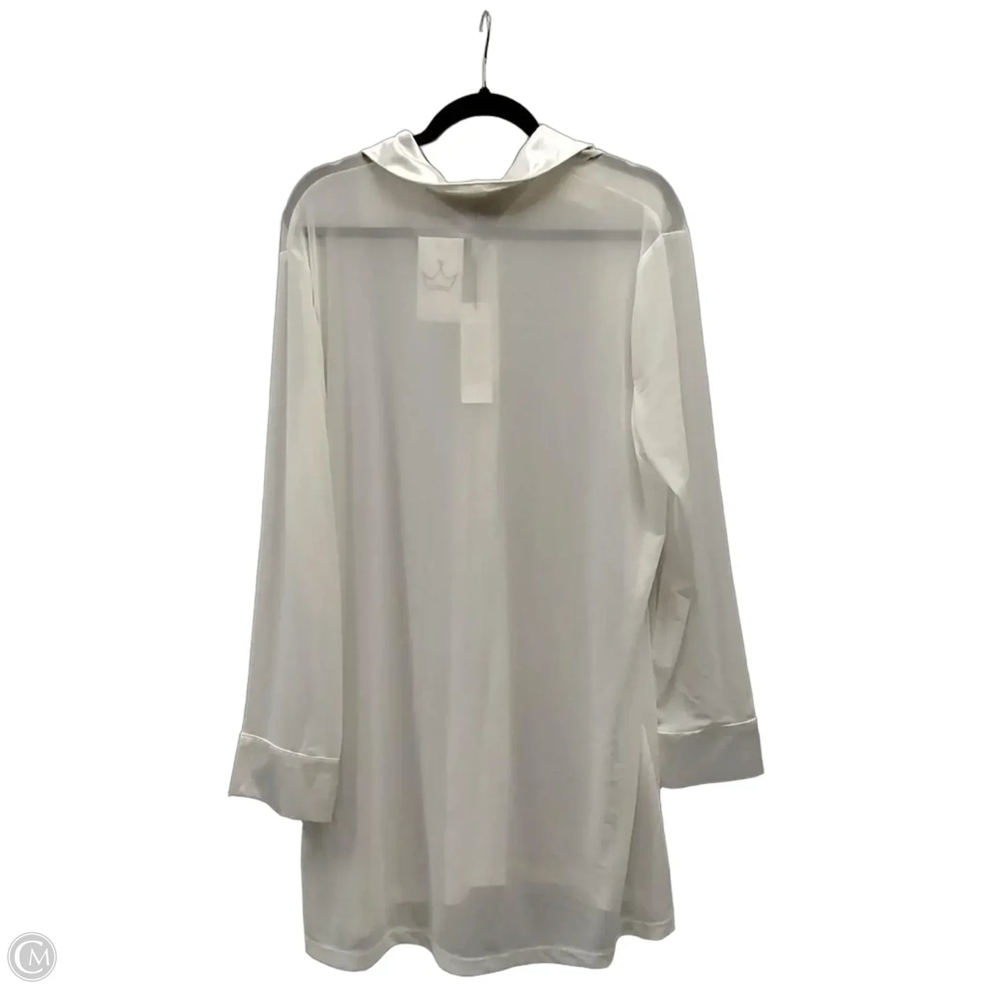 Blouse Long Sleeve By Clothes Mentor In White, Size: L