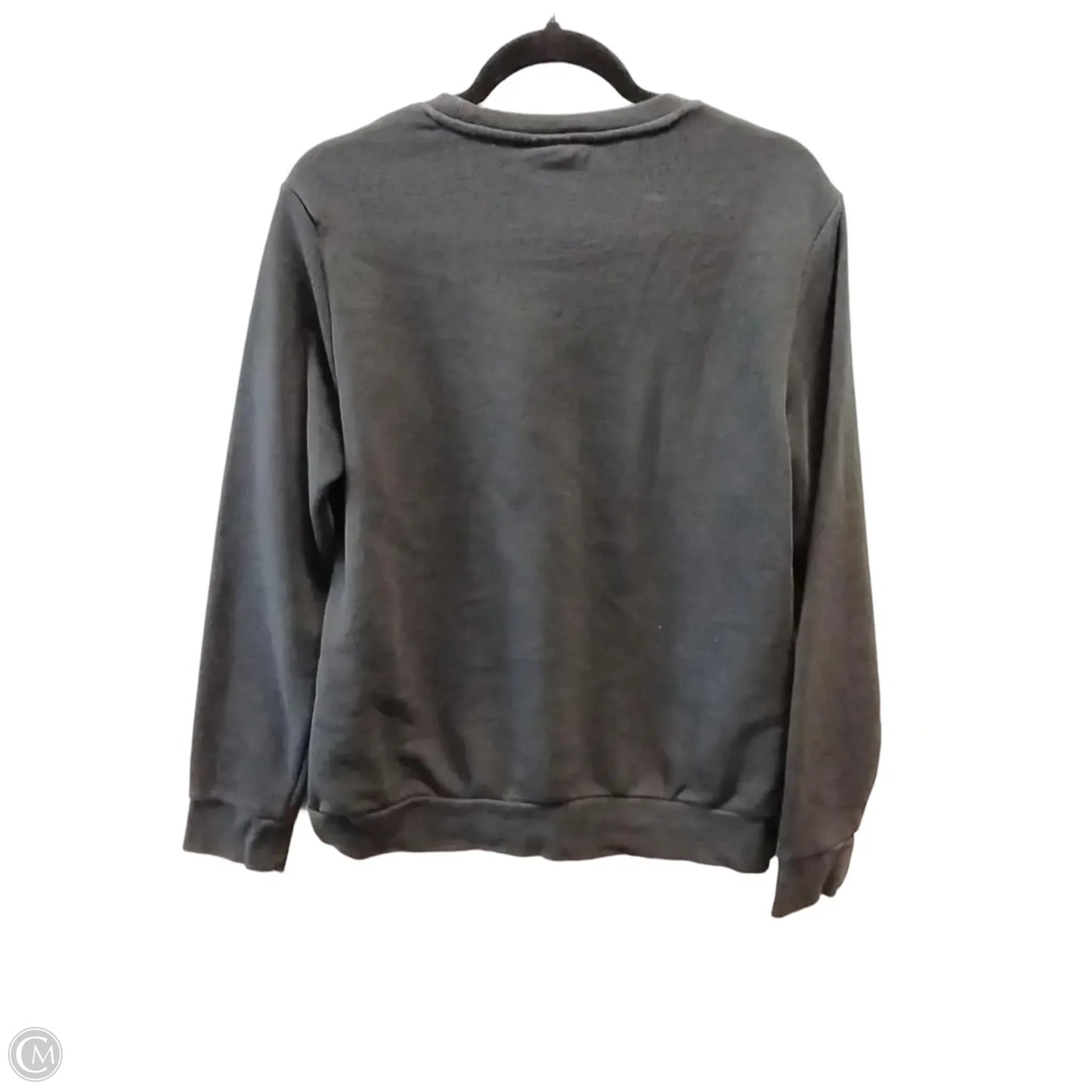 Athletic Sweatshirt Crewneck By Adidas In Black & White, Size: L