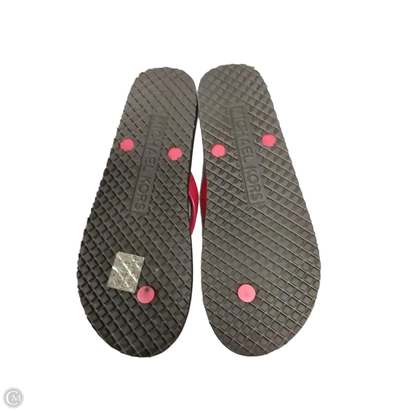 Sandals Flip Flops By Michael By Michael Kors In Red, Size: 10