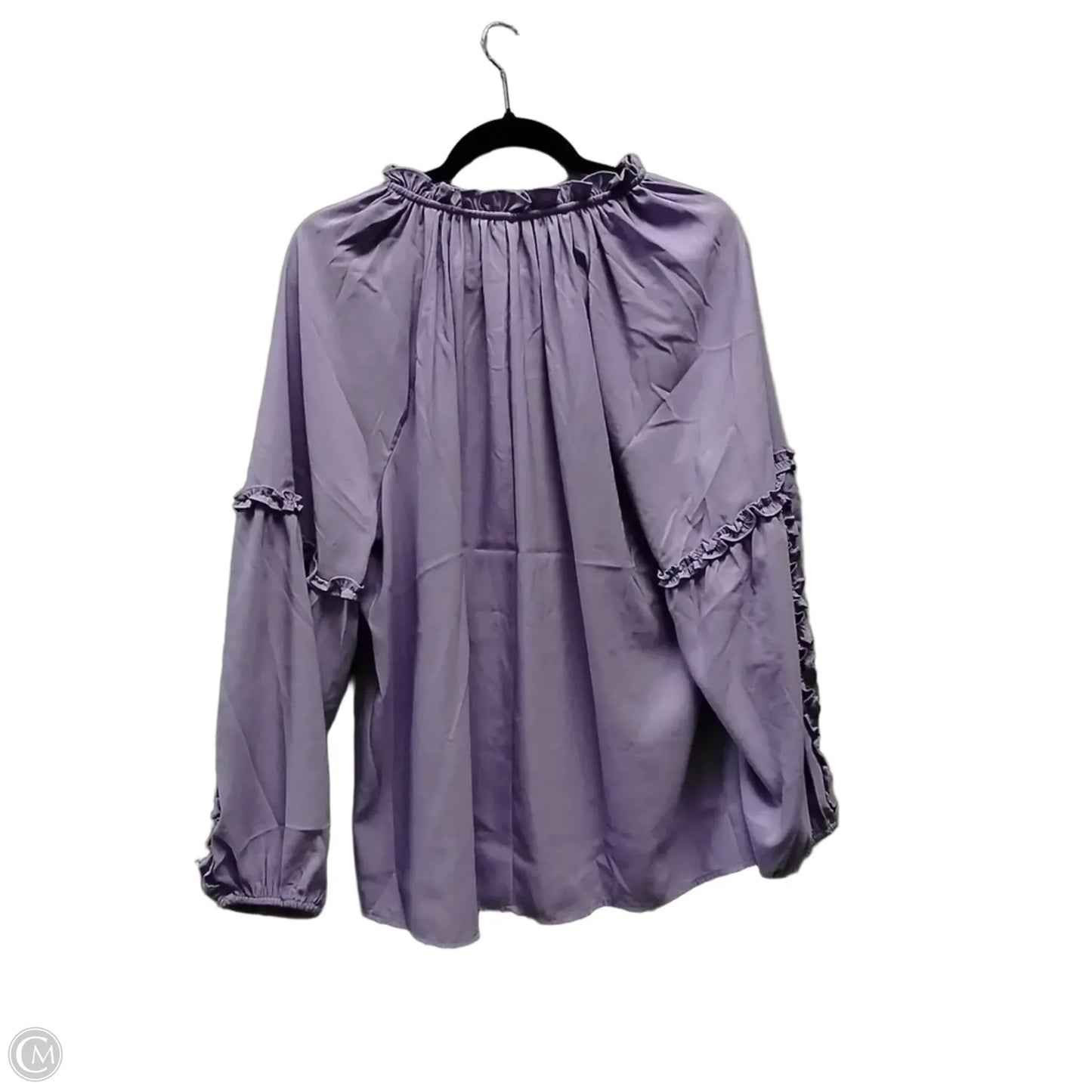 Blouse Long Sleeve By Lane Bryant In Purple, Size: 14