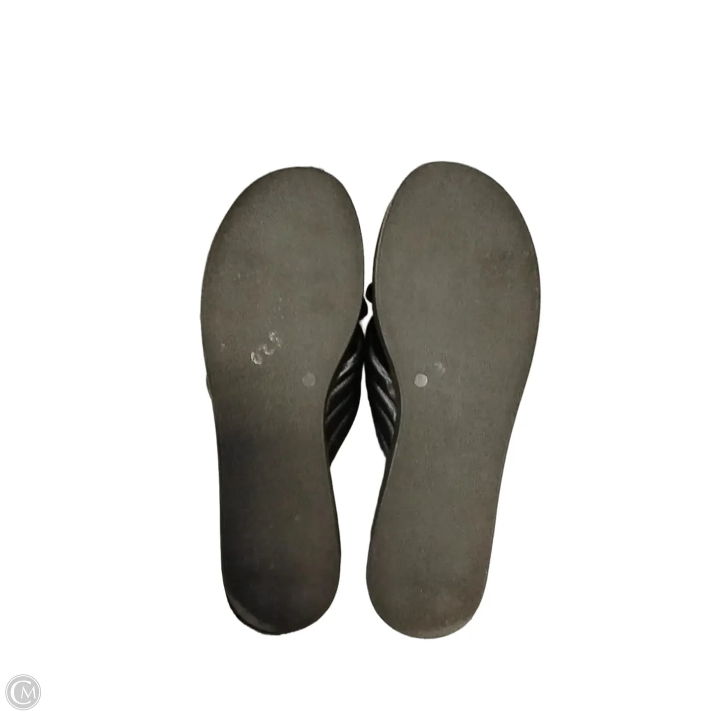 Sandals Flats By Clothes Mentor In Black, Size: 7.5