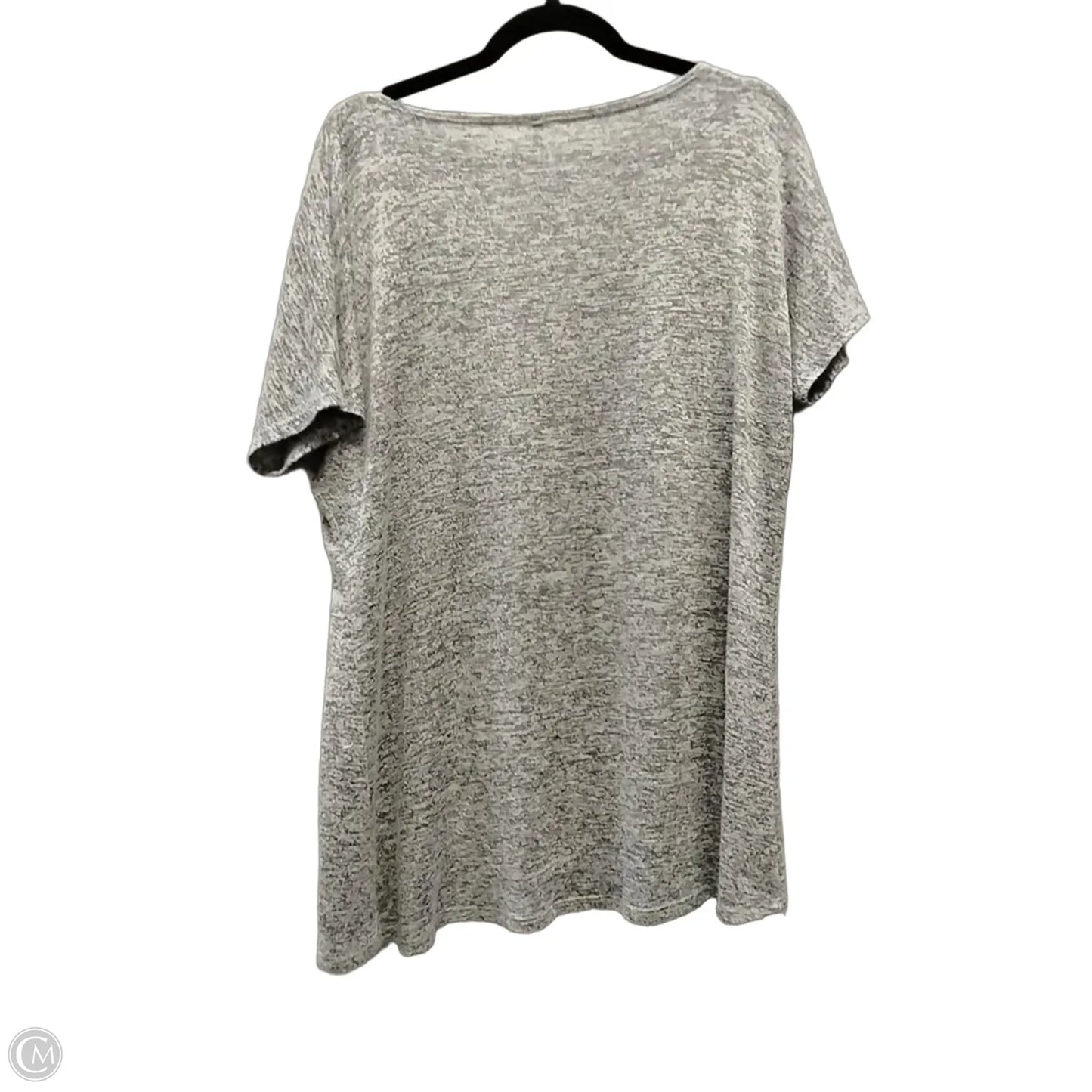Sweater Short Sleeve By Savanna Jane In Grey, Size: Xl
