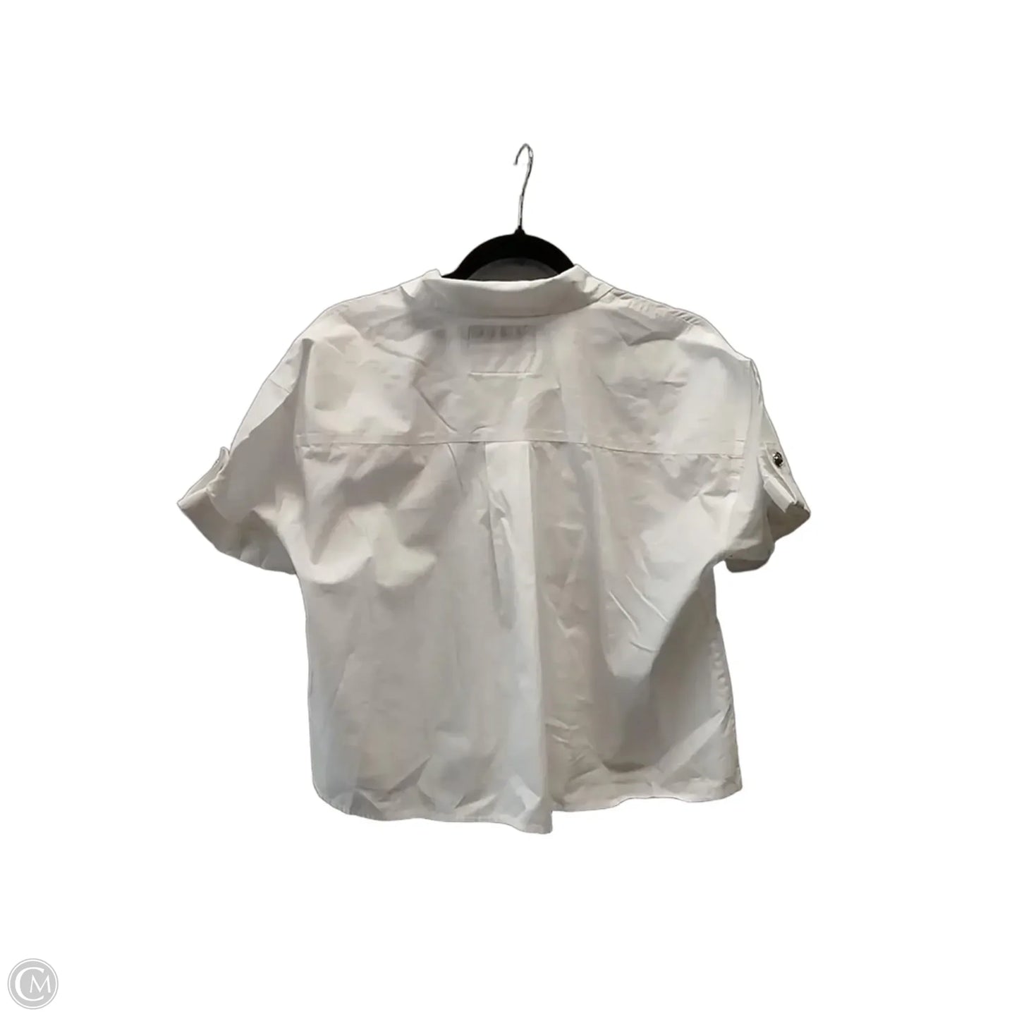 Top Short Sleeve Designer By Karl Lagerfeld In White, Size: M