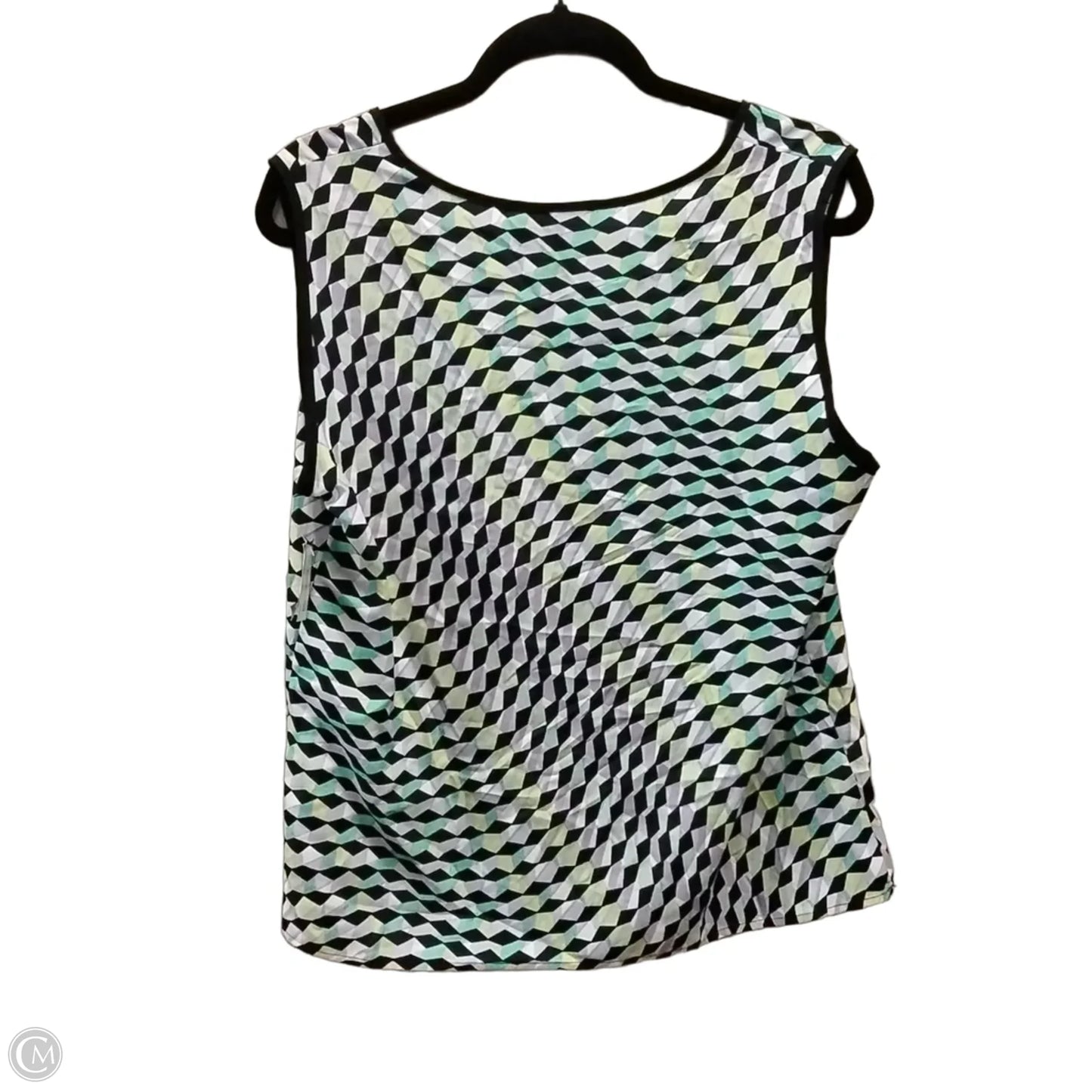 Top Sleeveless By Nine West In Geometric Pattern, Size: L