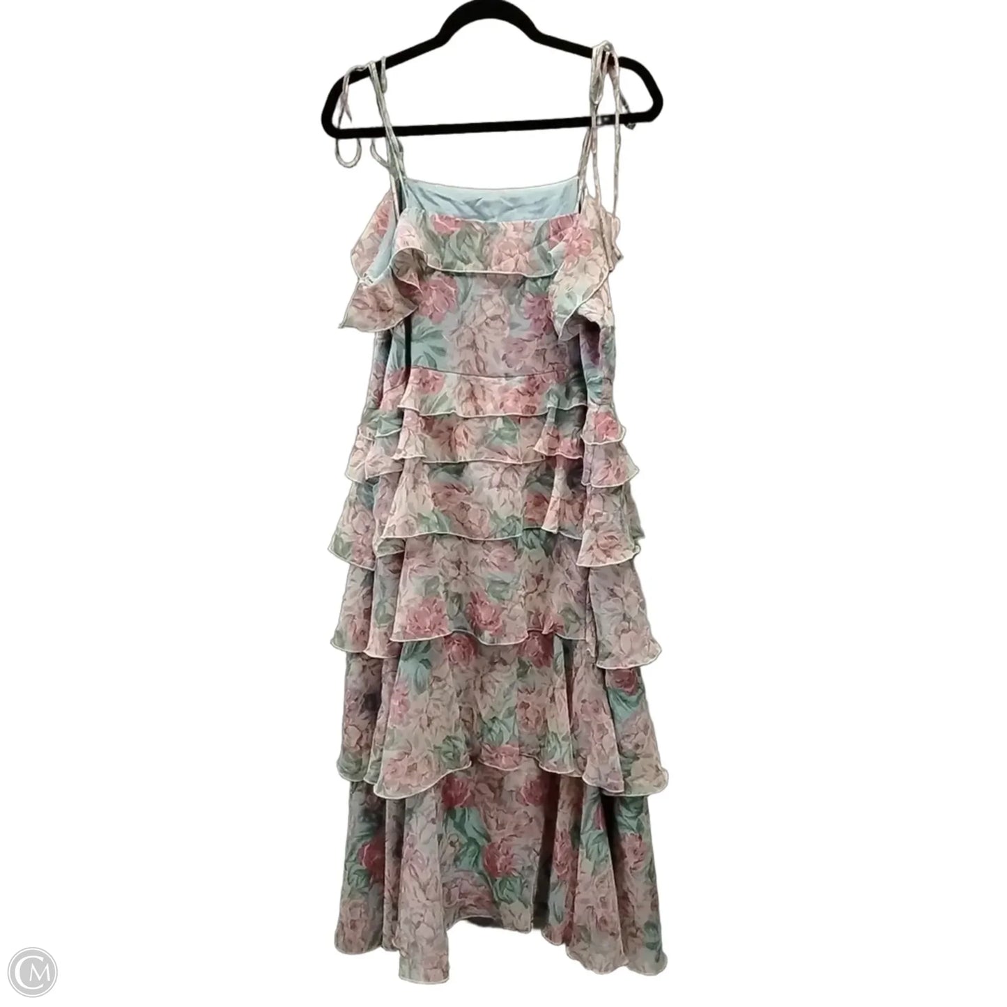 Dress Casual Maxi By Wayf In Blue & Pink, Size: 1x