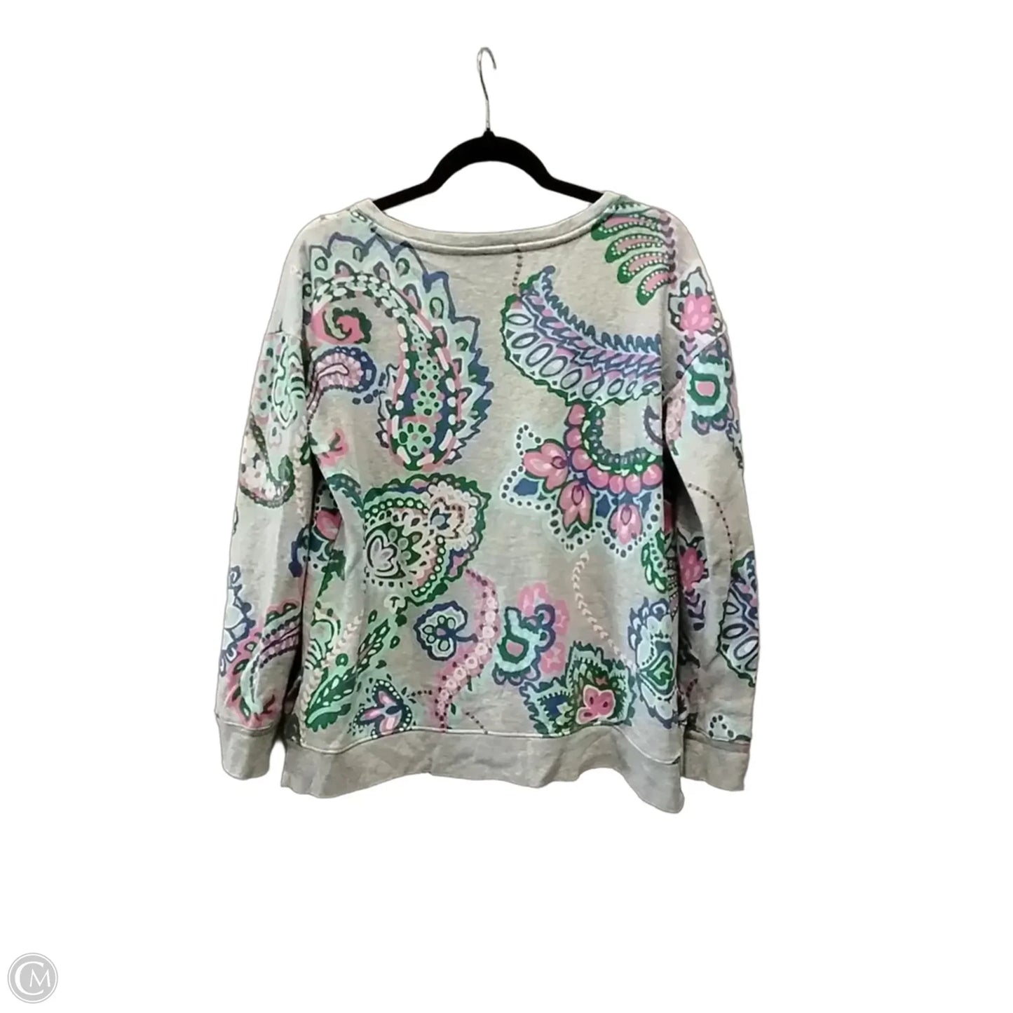 Sweatshirt Crewneck By Talbots In Paisley Print, Size: S