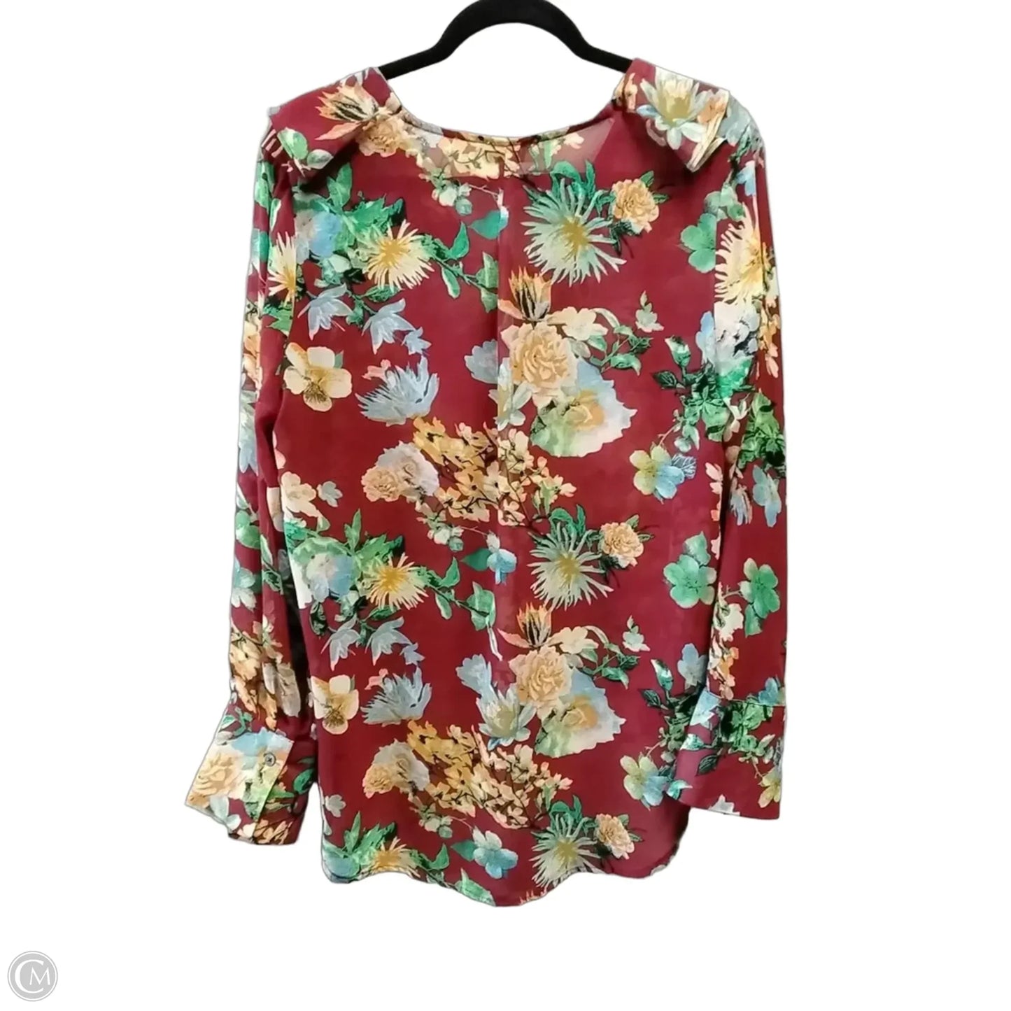 Blouse Long Sleeve By Umgee In Floral Print, Size: M