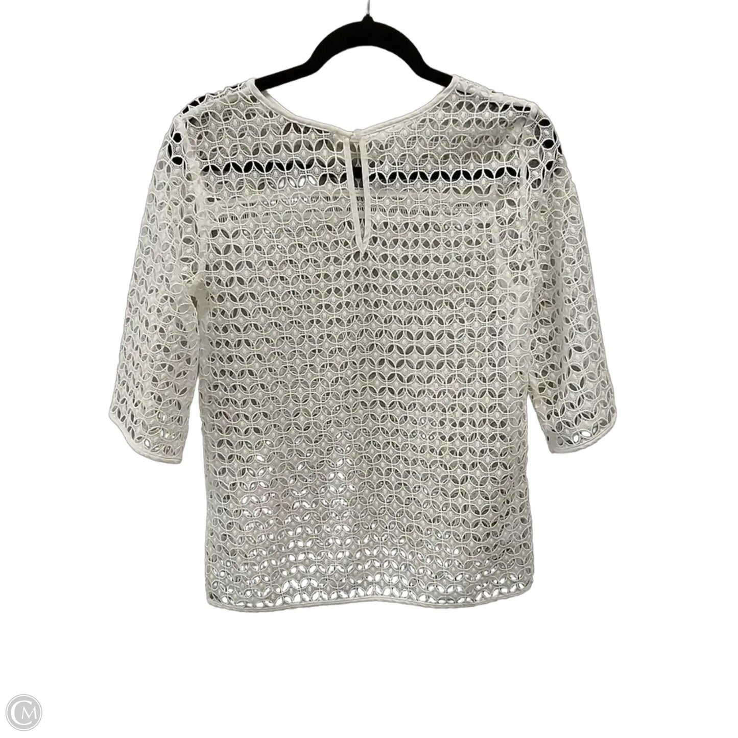 Blouse Long Sleeve By Loft In White, Size: Xs