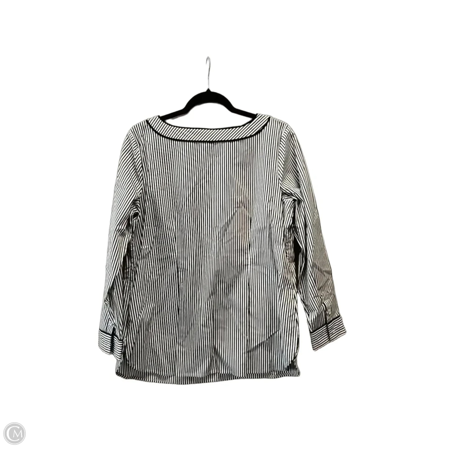 Blouse Long Sleeve By Talbots In Striped Pattern, Size: Lp