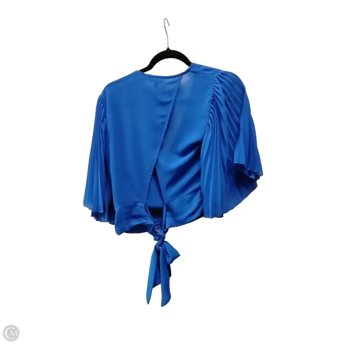 Blouse Short Sleeve By Express In Blue, Size: M