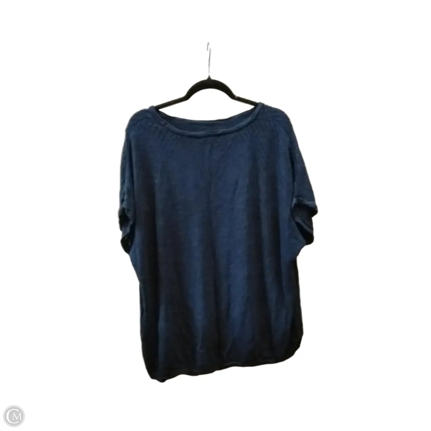 Sweater Short Sleeve By Liz Claiborne In Navy, Size: 3x