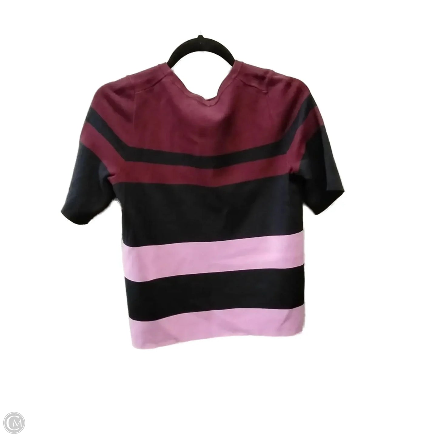 Sweater Short Sleeve By Ann Taylor In Striped Pattern, Size: S