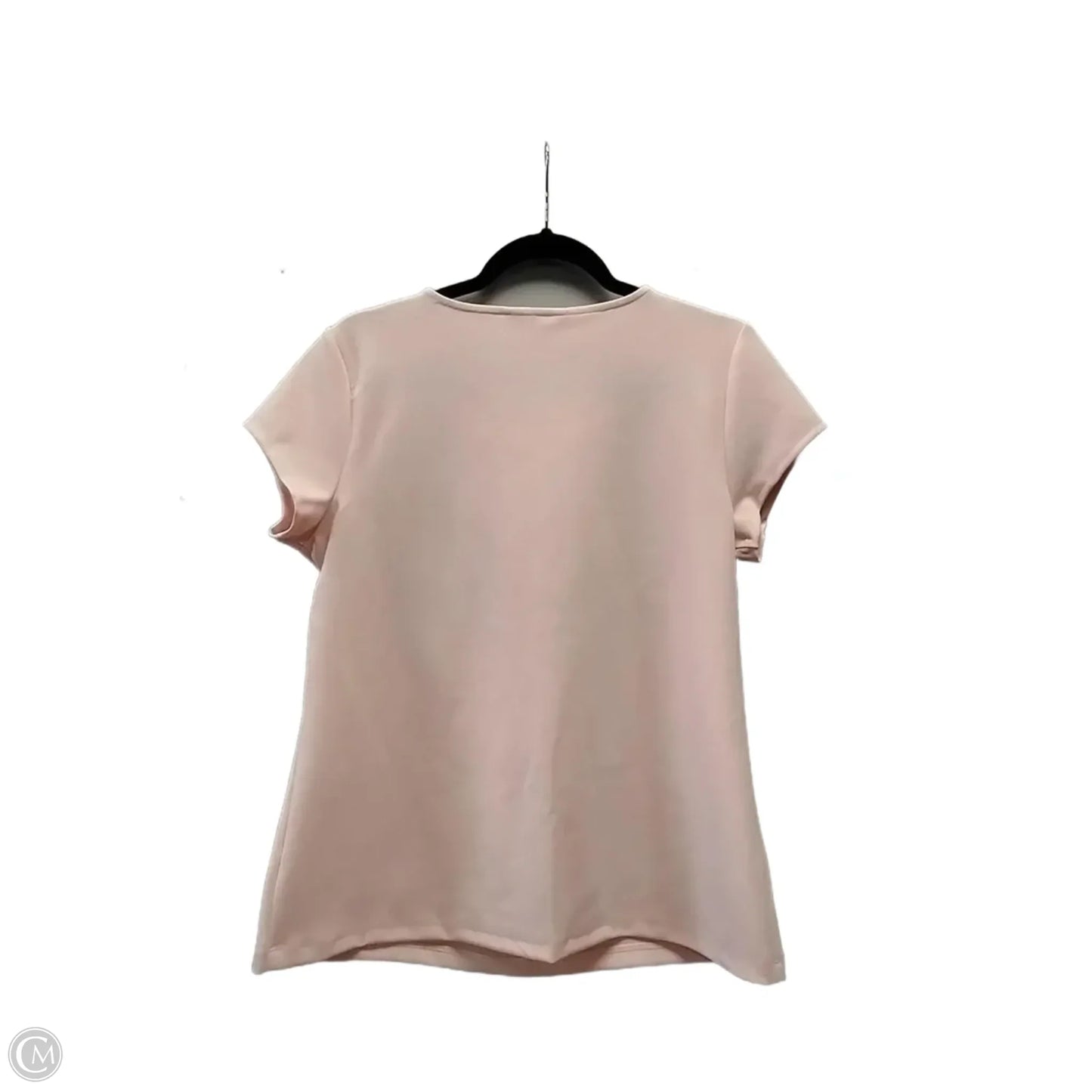 Blouse Short Sleeve By Liz Claiborne In Pink, Size: M