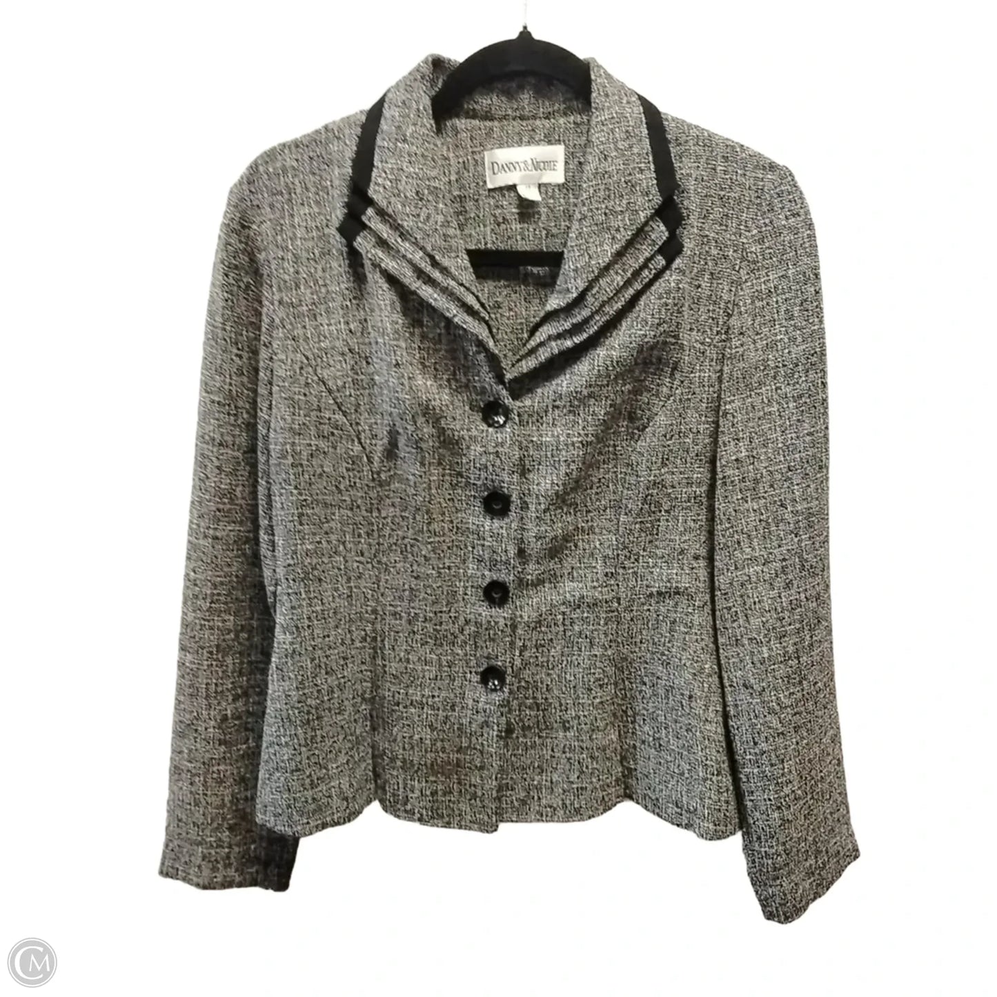 Blazer By Dannyandnicole In Black & White, Size: 12