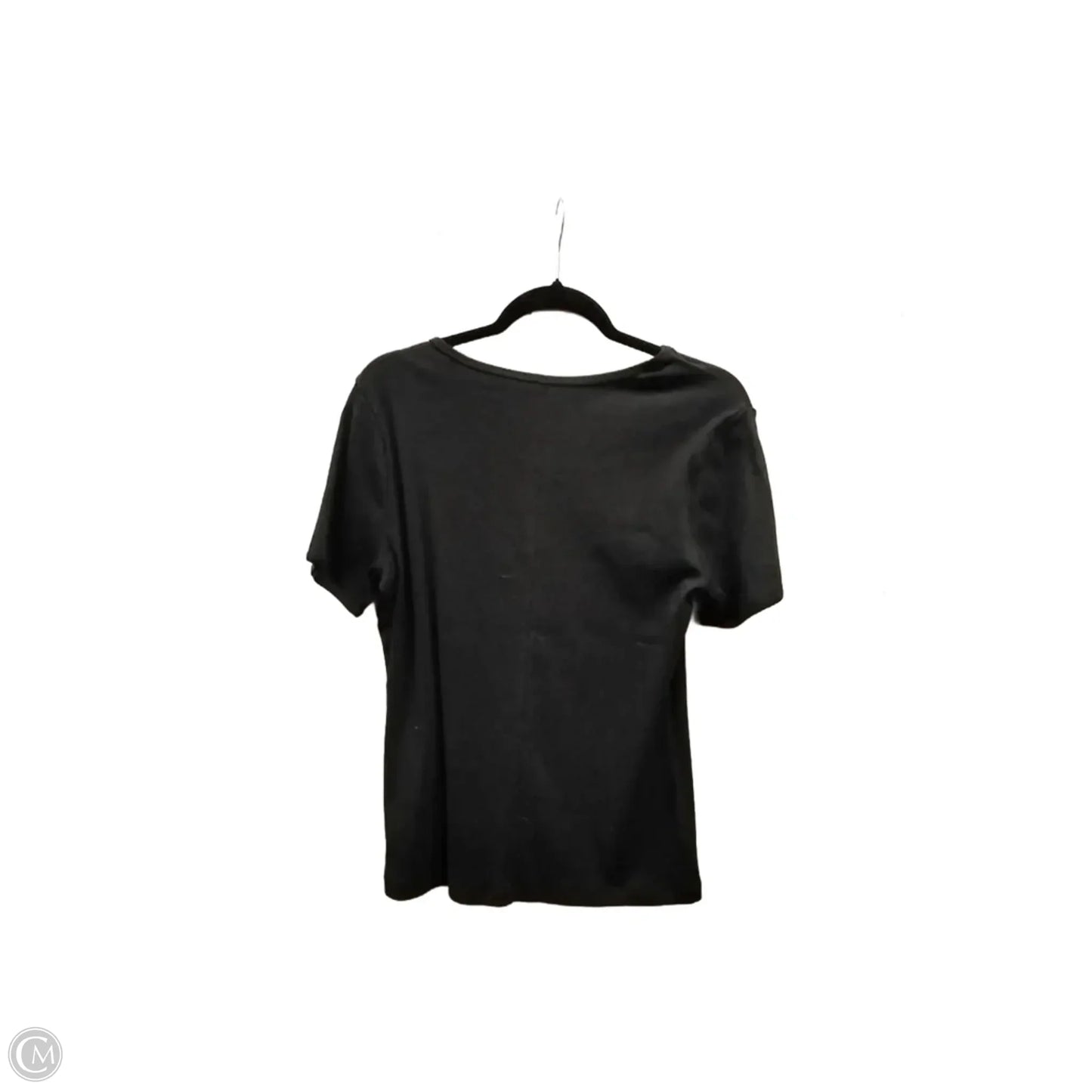 Top Short Sleeve Basic By Free Assembly In Black, Size: Xl
