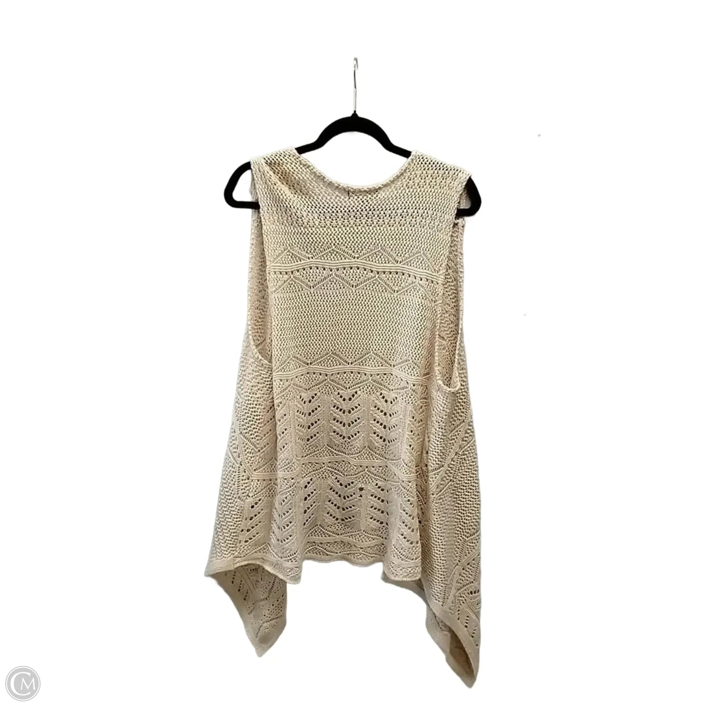 Vest Sweater By Charlie Paige In Beige, Size: L