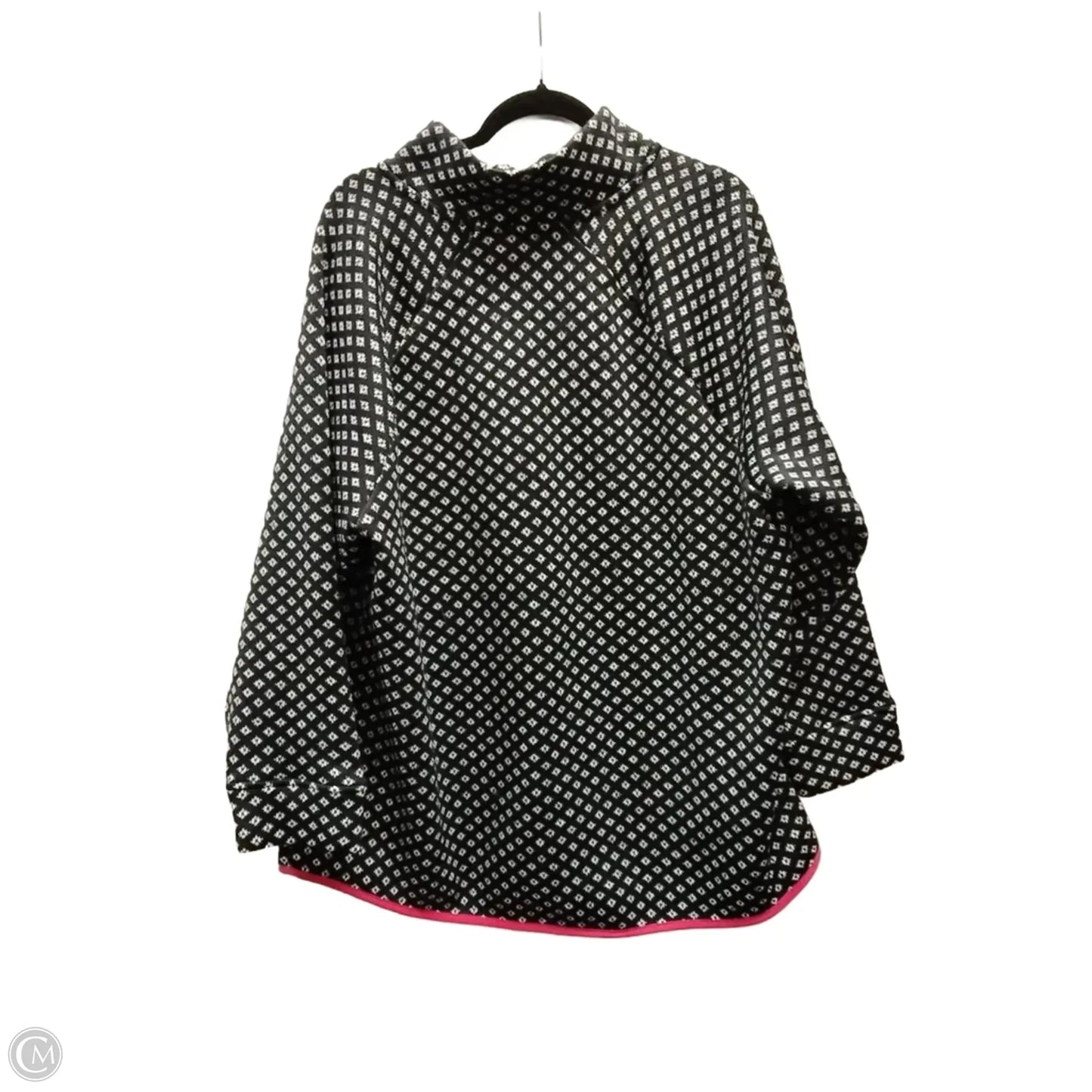 Sweatshirt Collar By Talbots In Black & White, Size: 3x