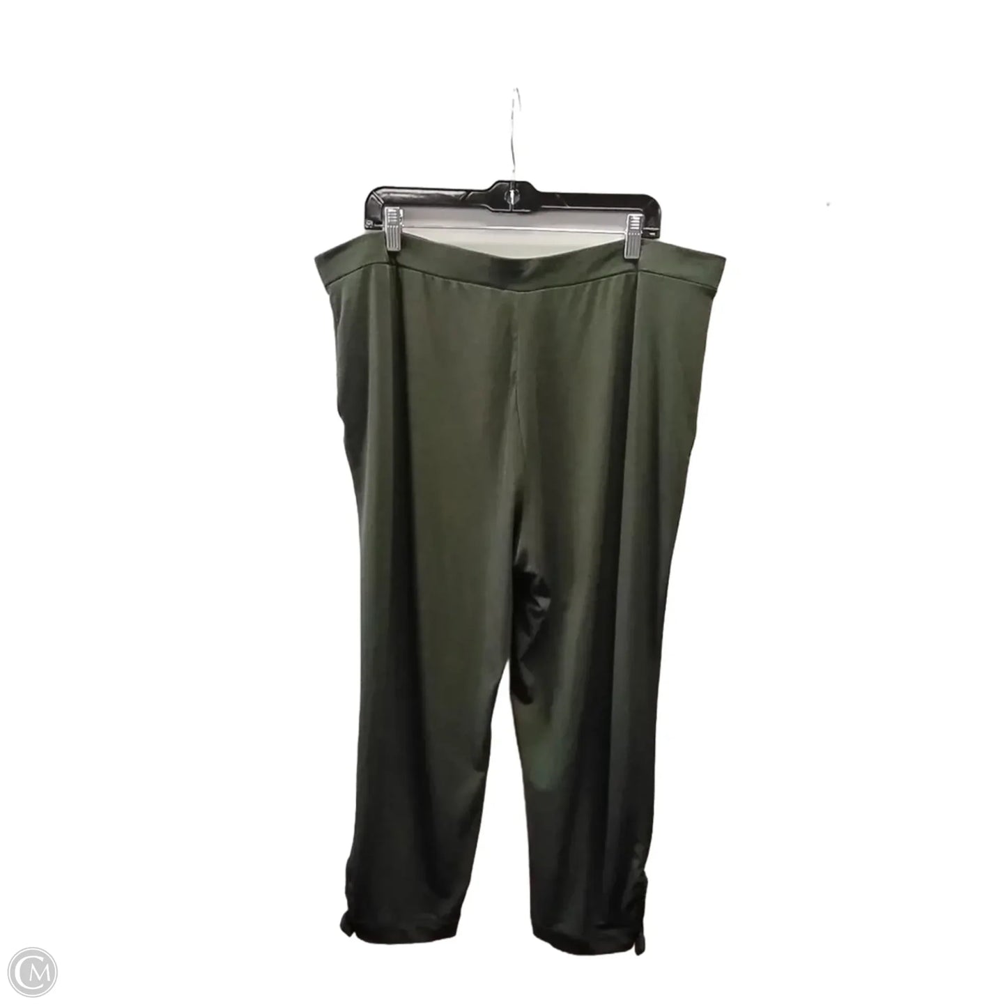 Pants Linen By Susan Graver In Green, Size: Xlp