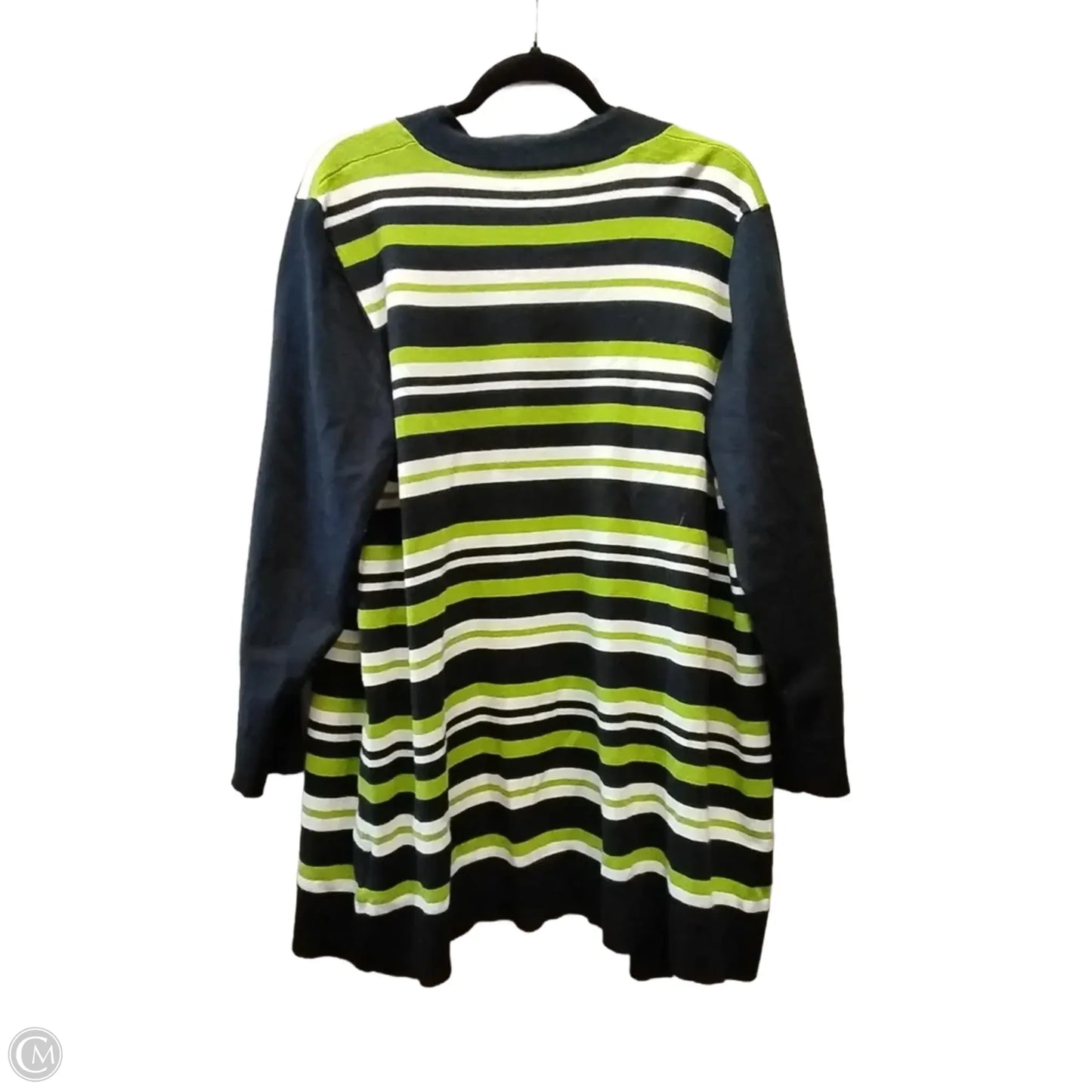 Sweater Cardigan By Emaline In Striped Pattern, Size: 2x