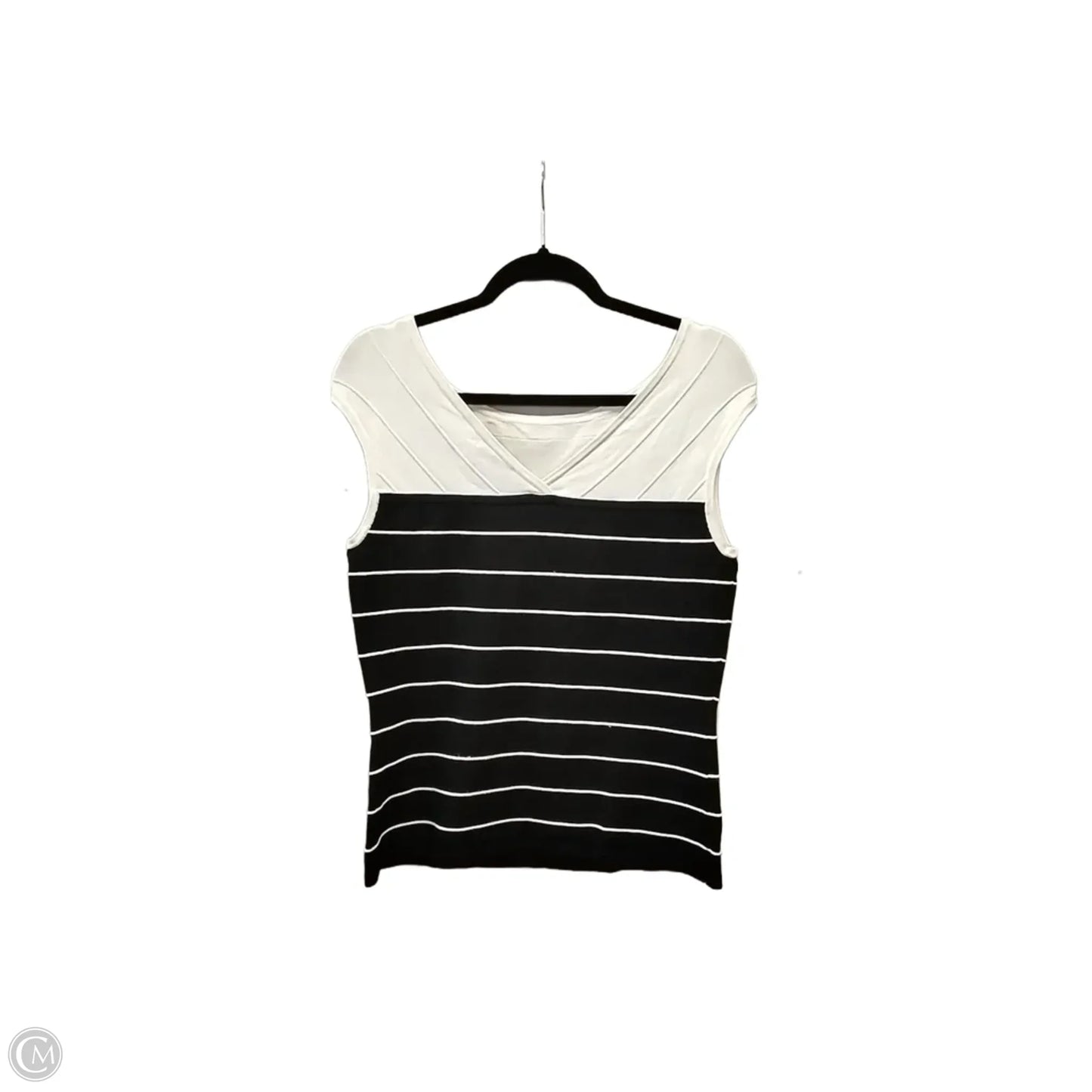 Sweater Short Sleeve By White House Black Market In Black & White, Size: M