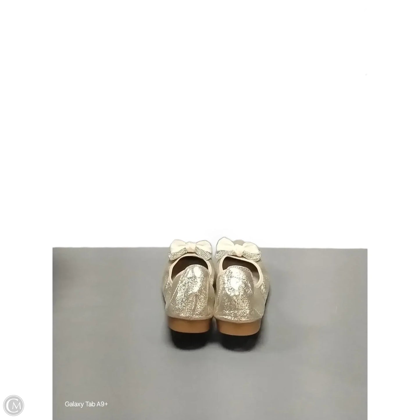 Shoes Flats By Clothes Mentor In Gold, Size: 10