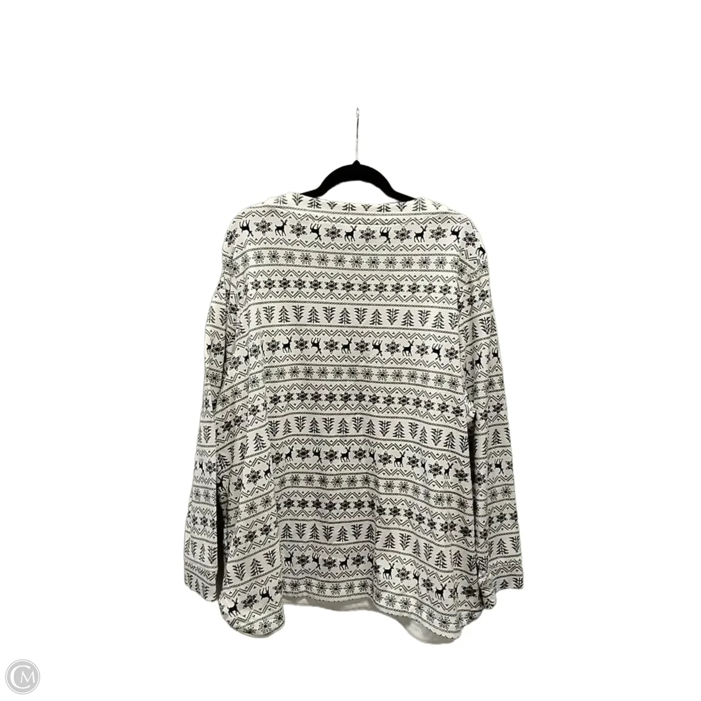 Top Long Sleeve By Croft And Barrow In Animal Print, Size: 3x