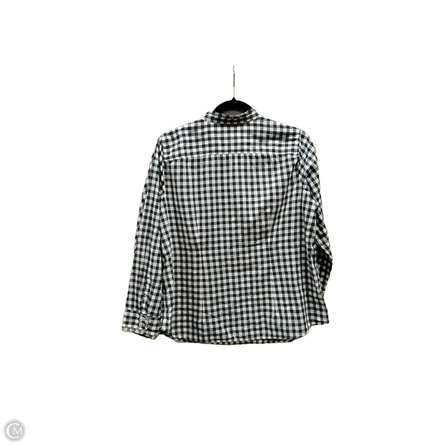 Blouse Long Sleeve By Talbots In Checkered Pattern, Size: Lp