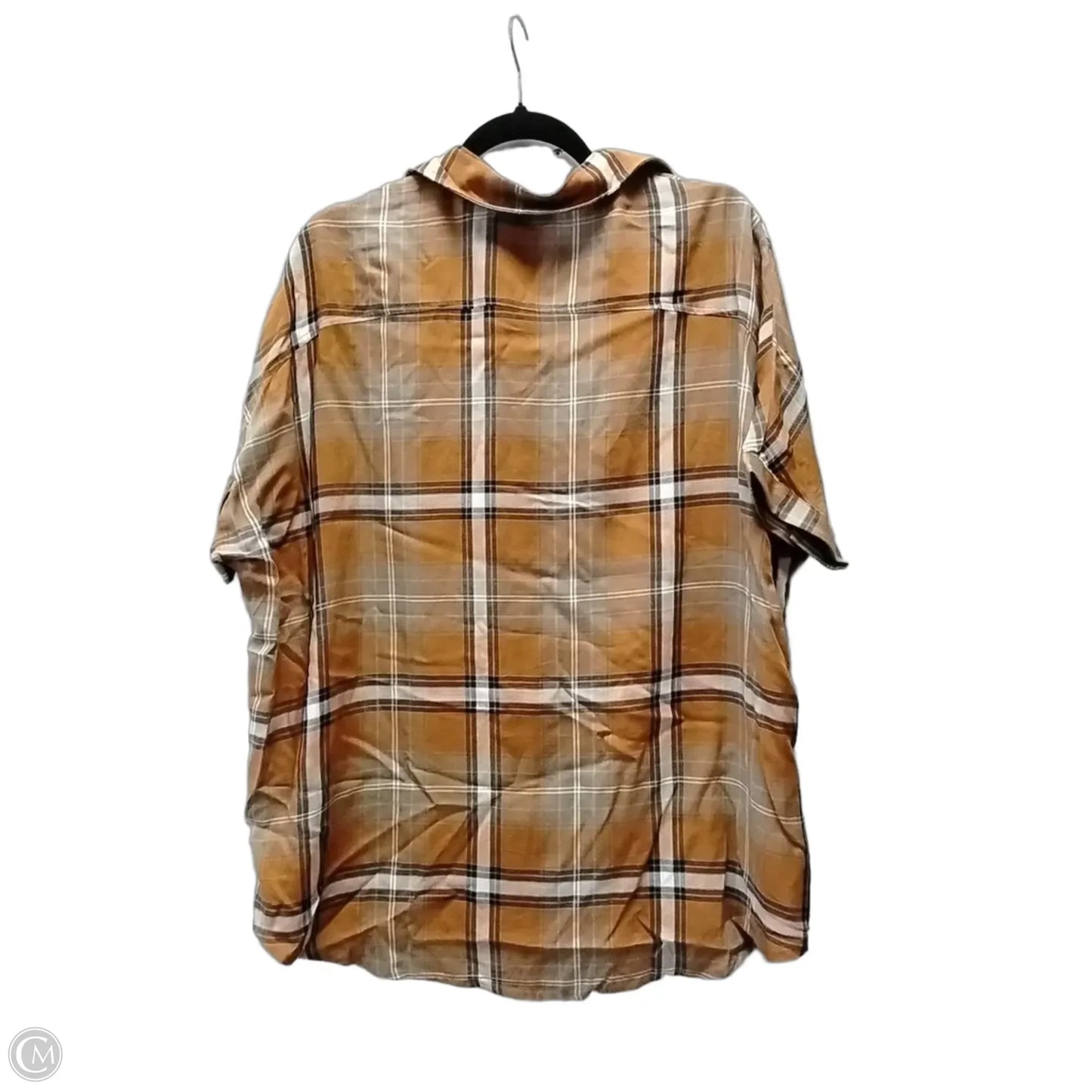 Top Long Sleeve By Lucca Couture In Plaid Pattern, Size: Xs